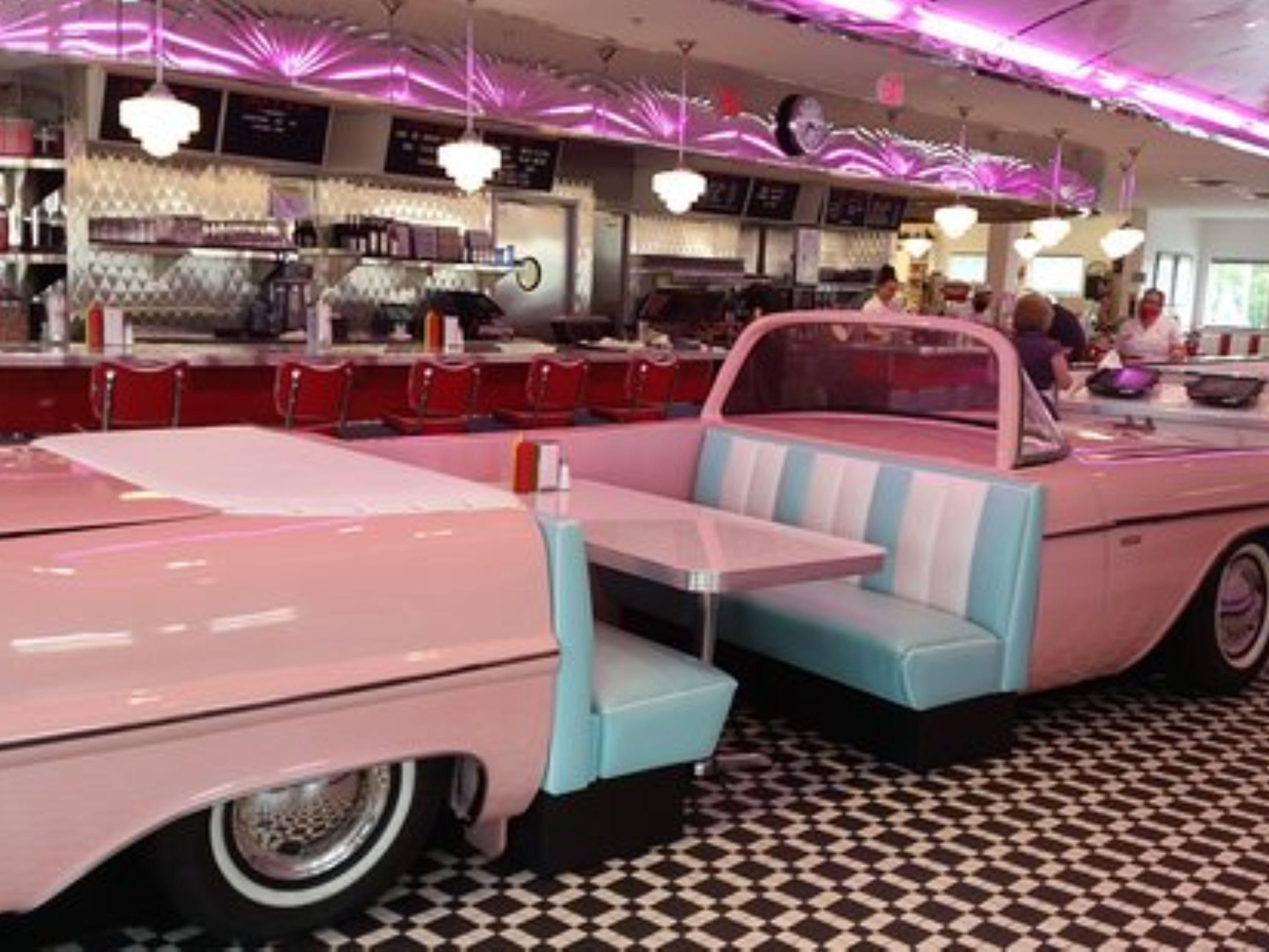 The Sunliner Diner is located  across the street from the hotel and offers breakfast, lunch, and dinner in a family friendly 50's theme dining experience.  Diner's can enjoy a meal or just a milk shake or dessert while being entertained the wait staff.   