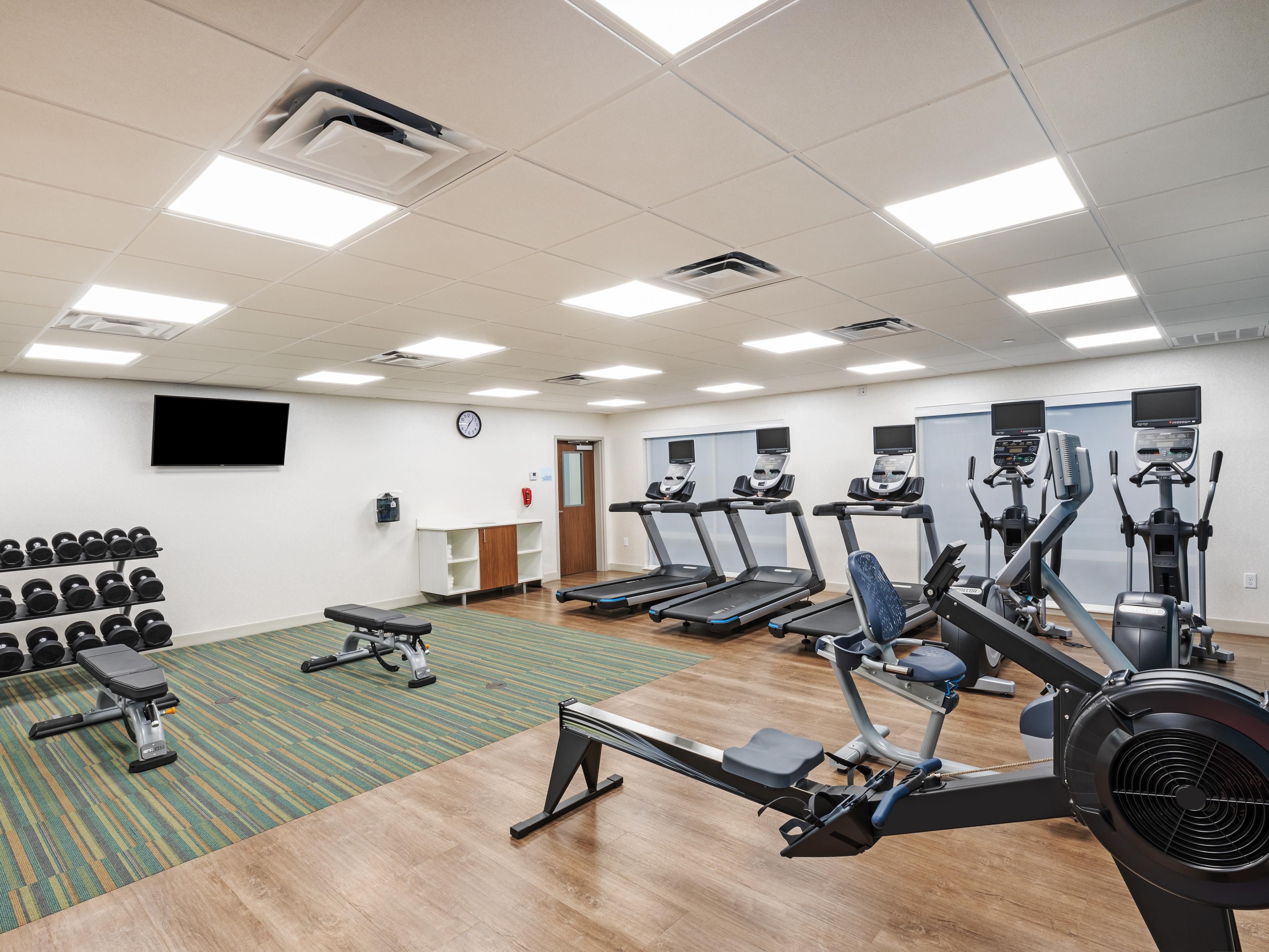 Break a sweat anytime in our fitness center, open 24/7. Stocked with cardio machines, weights equipment, and fresh towels, the bright and airy space has everything you need for a successful fitness session.