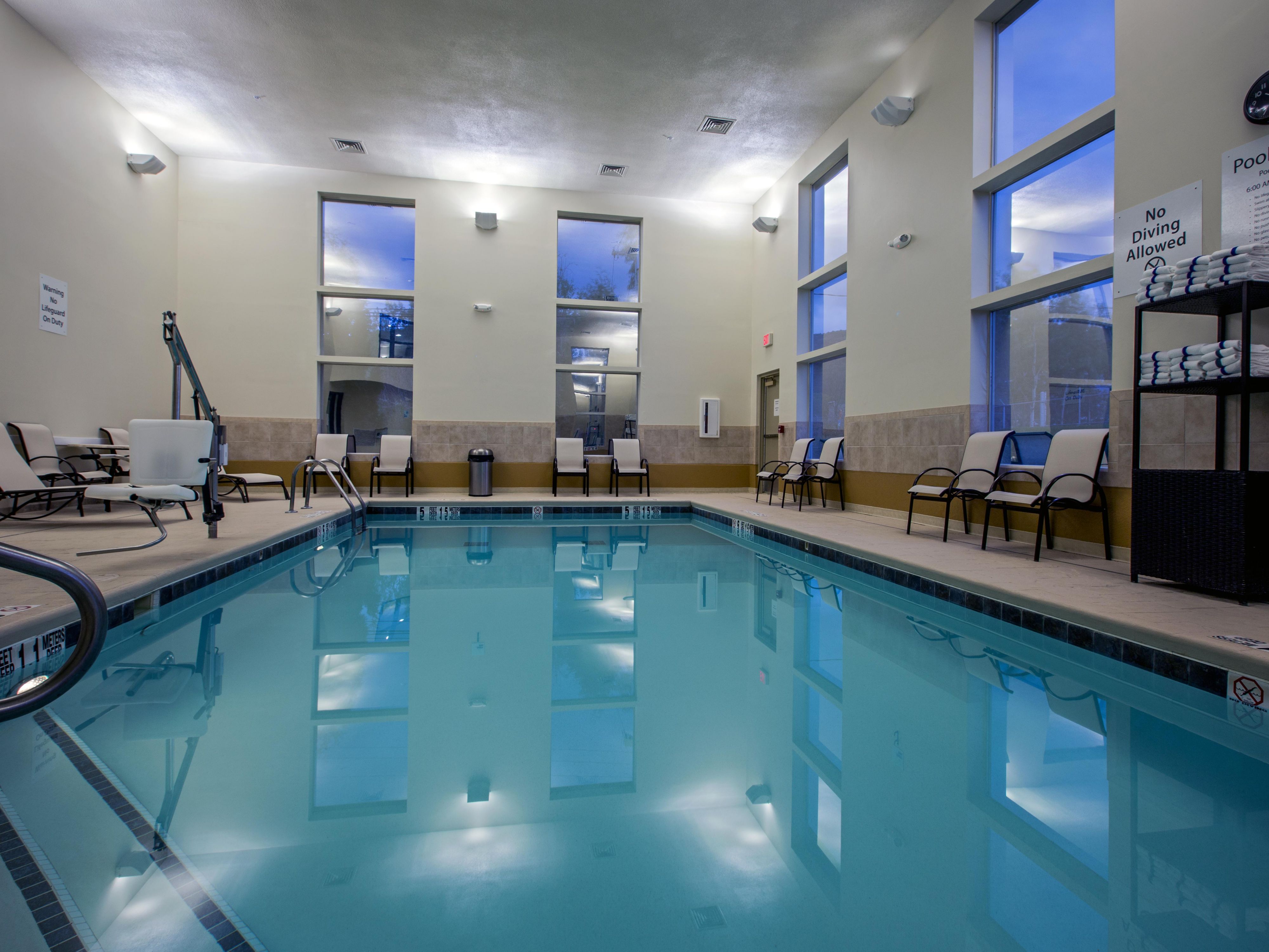 Relax by our indoor Swimming Pool