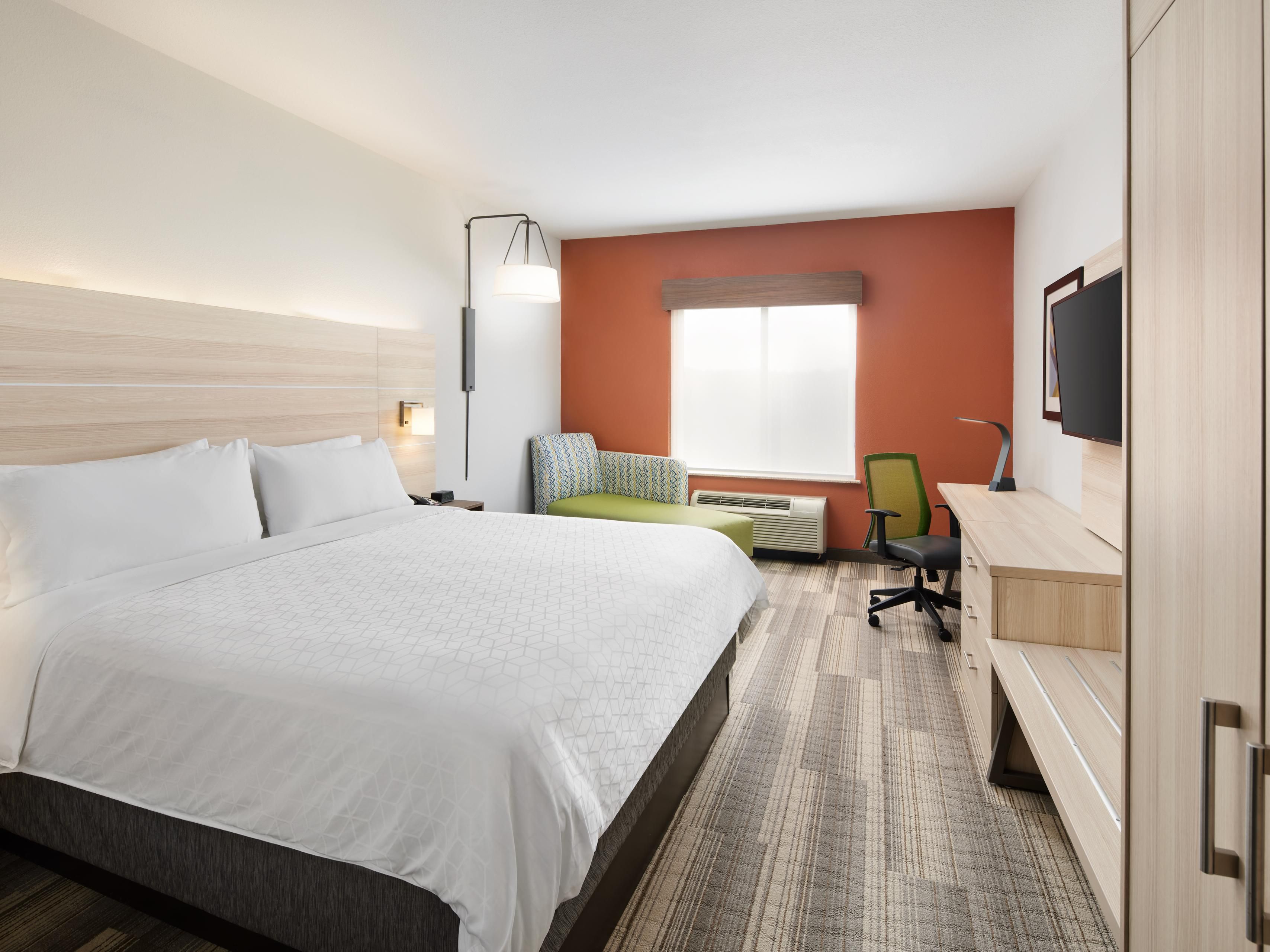 Relax and recharge in our spacious king room