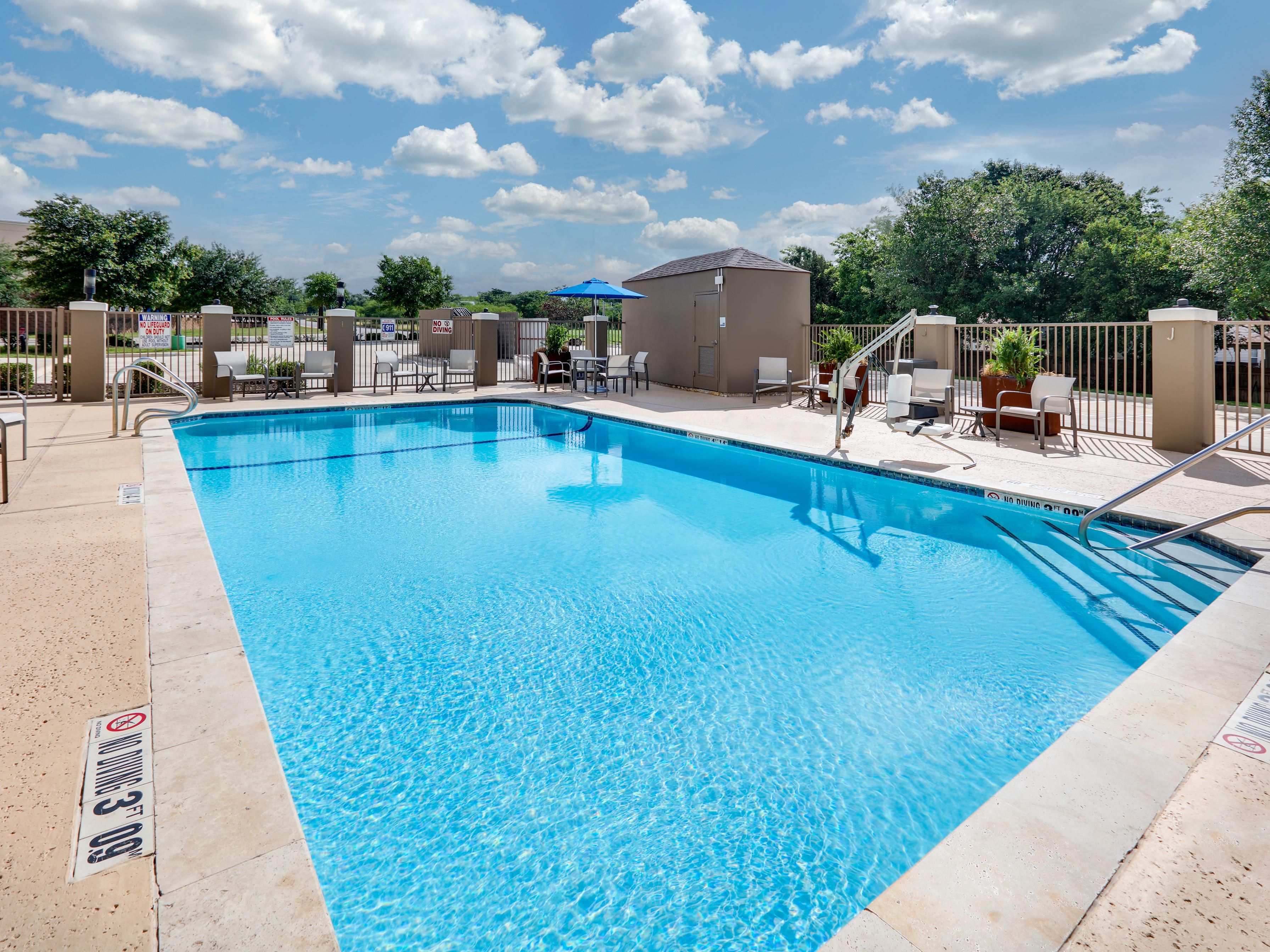 Take a dip in our outdoor pool or lounge poolside in the sun.