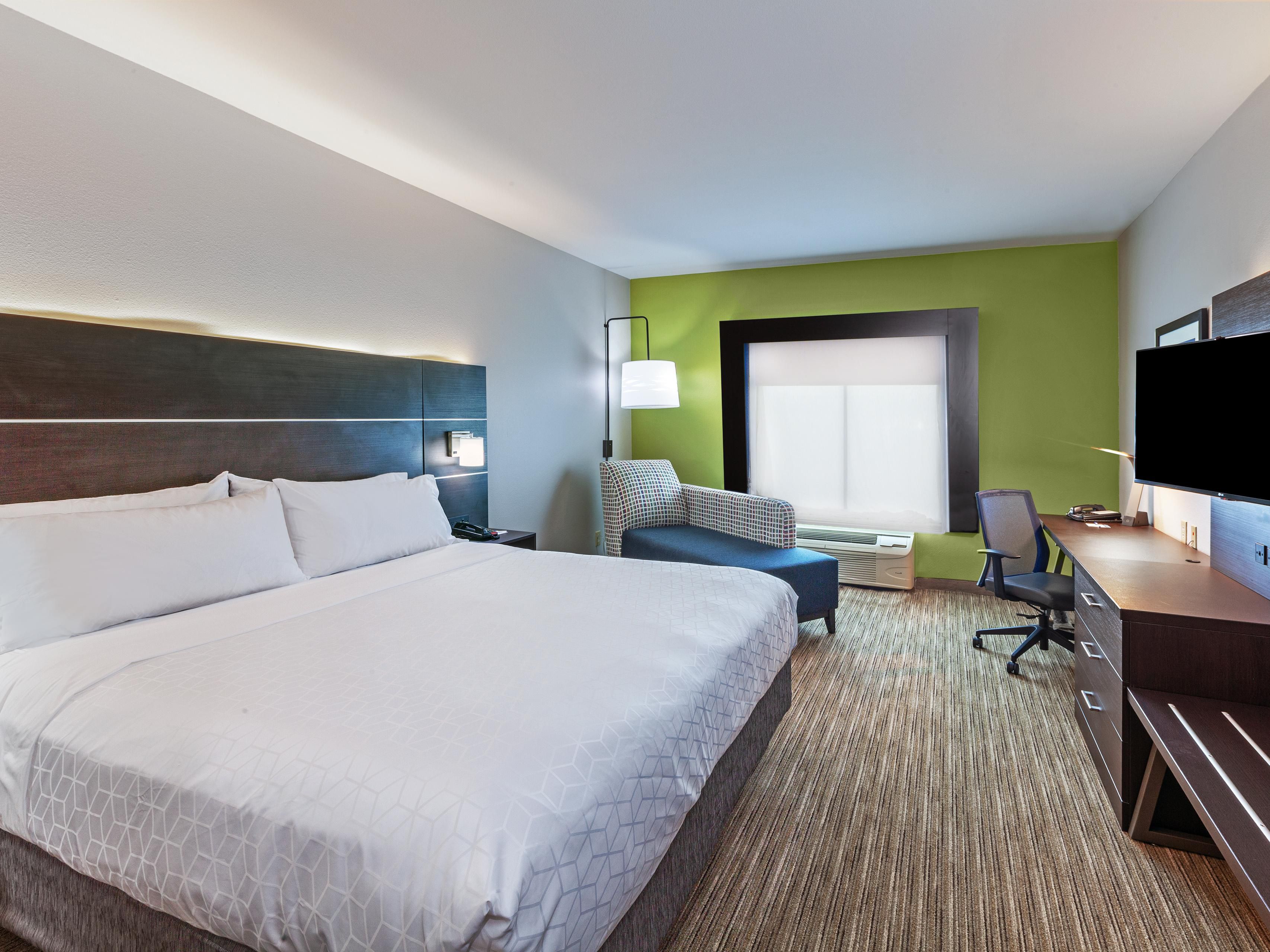 Our thoughtfully designed guest rooms in Sealy are equipped with everything you need for a comfortable stay, including a convenient mini-fridge to keep your drinks and snacks cool. However, please note that the mini-fridge does not include a freezer compartment.