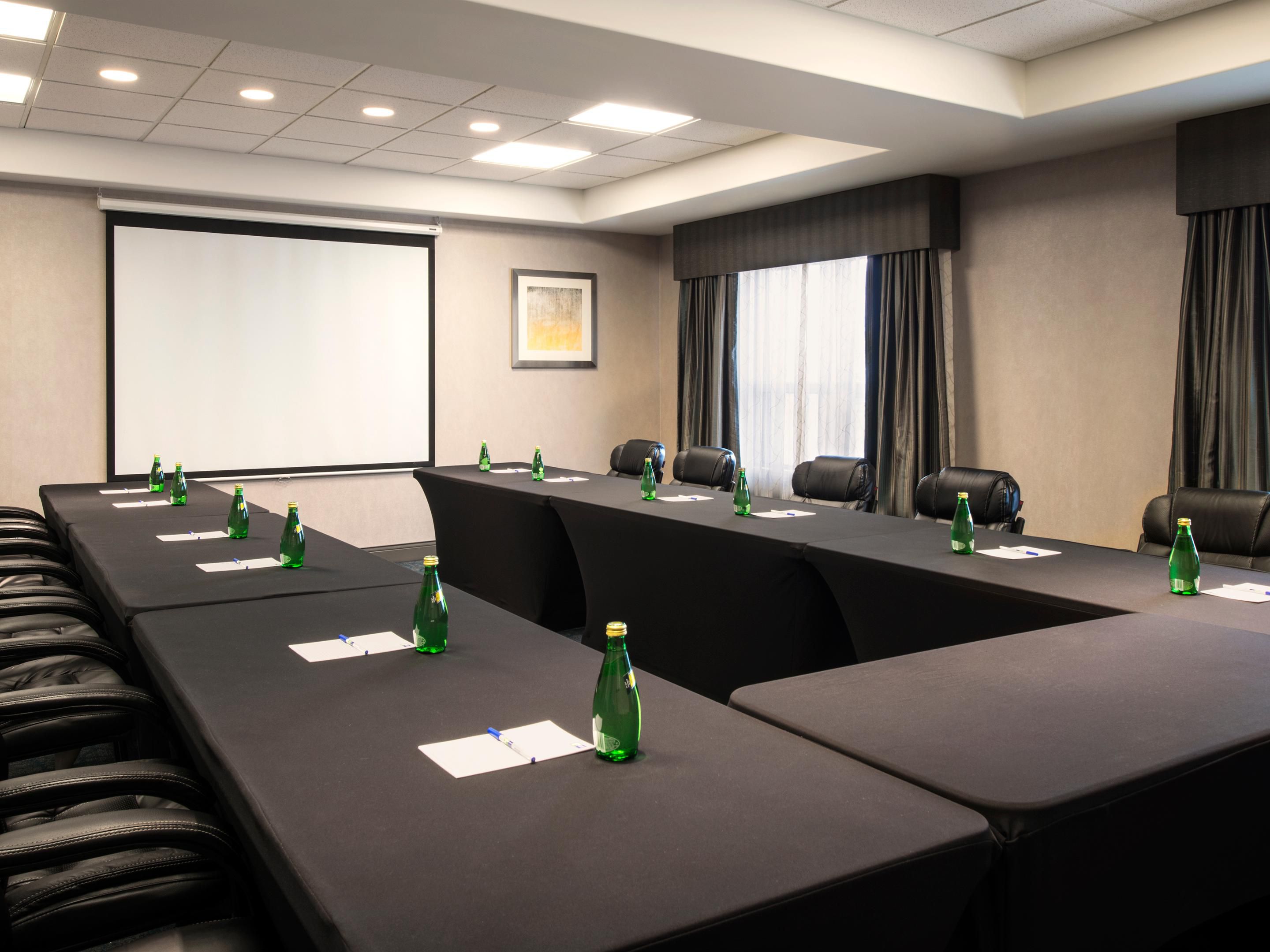 Sherwood Park? The 450-sq. ft. meeting room with A/V equipment is available, and the 24-hour business centre with free high-speed Internet access can help you prepare. Maximum 15.

Meeting Room Availability
To find availability and pricing information for your meeting or event, please request a meeting quote or book your event online. 
