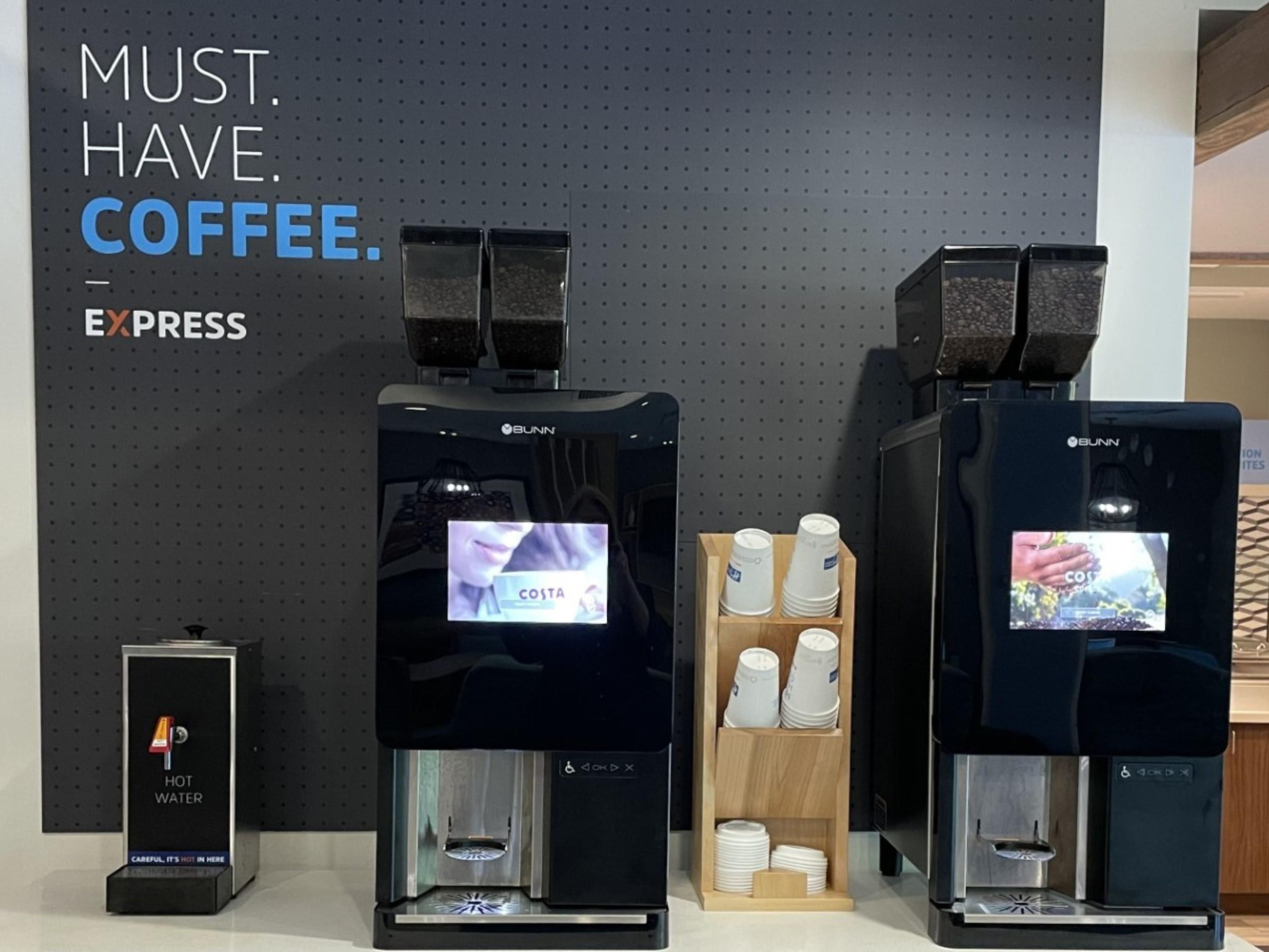 Savor the taste of freshly brewed coffee around the clock with our new bean-to-cup coffee
machine, available 24/7 in the lobby! Should you desire the comfort of brewing in your room,
simply request an in-room brewer from our front desk. Elevate your stay with us and relish every
sip of our exceptional coffee!