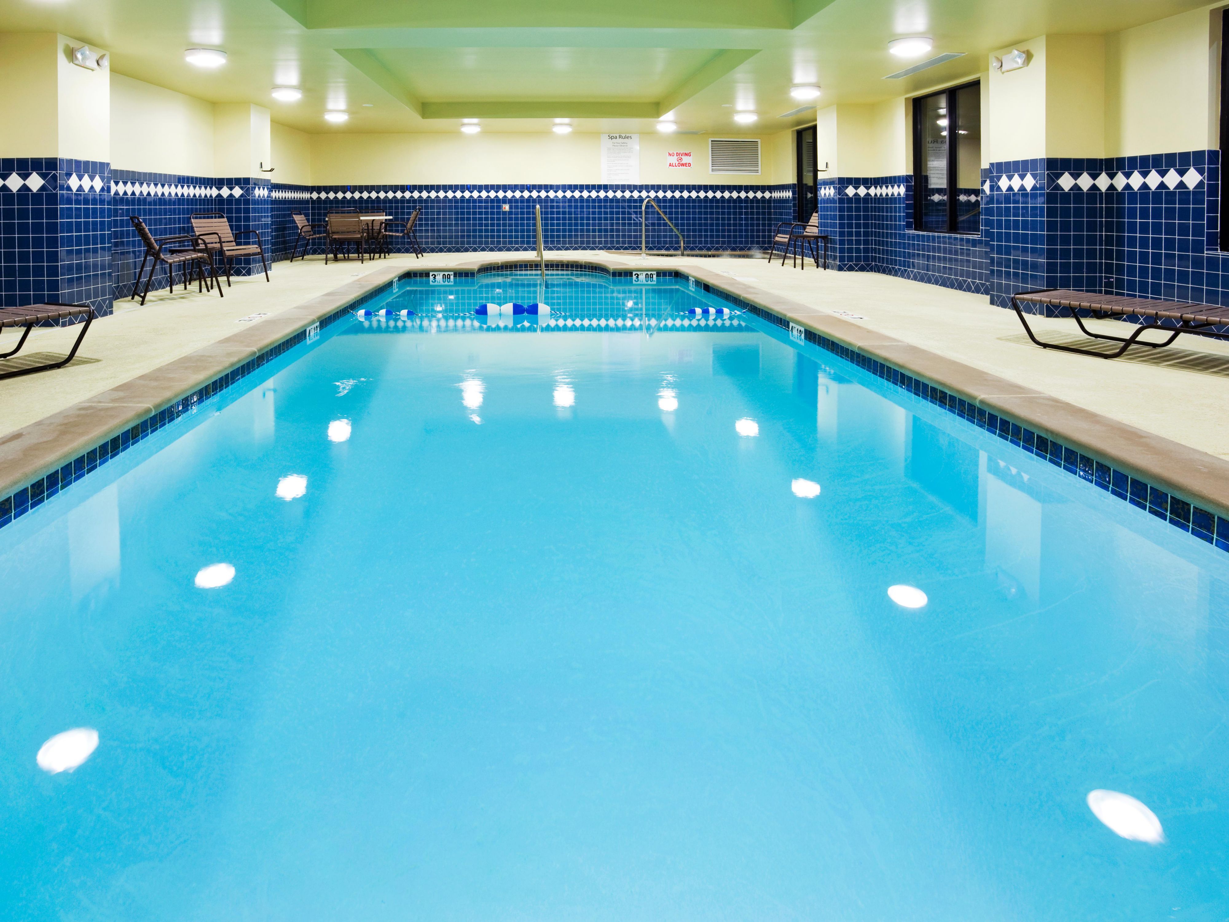 Indoor heated pool and relaxing Jacuzzi