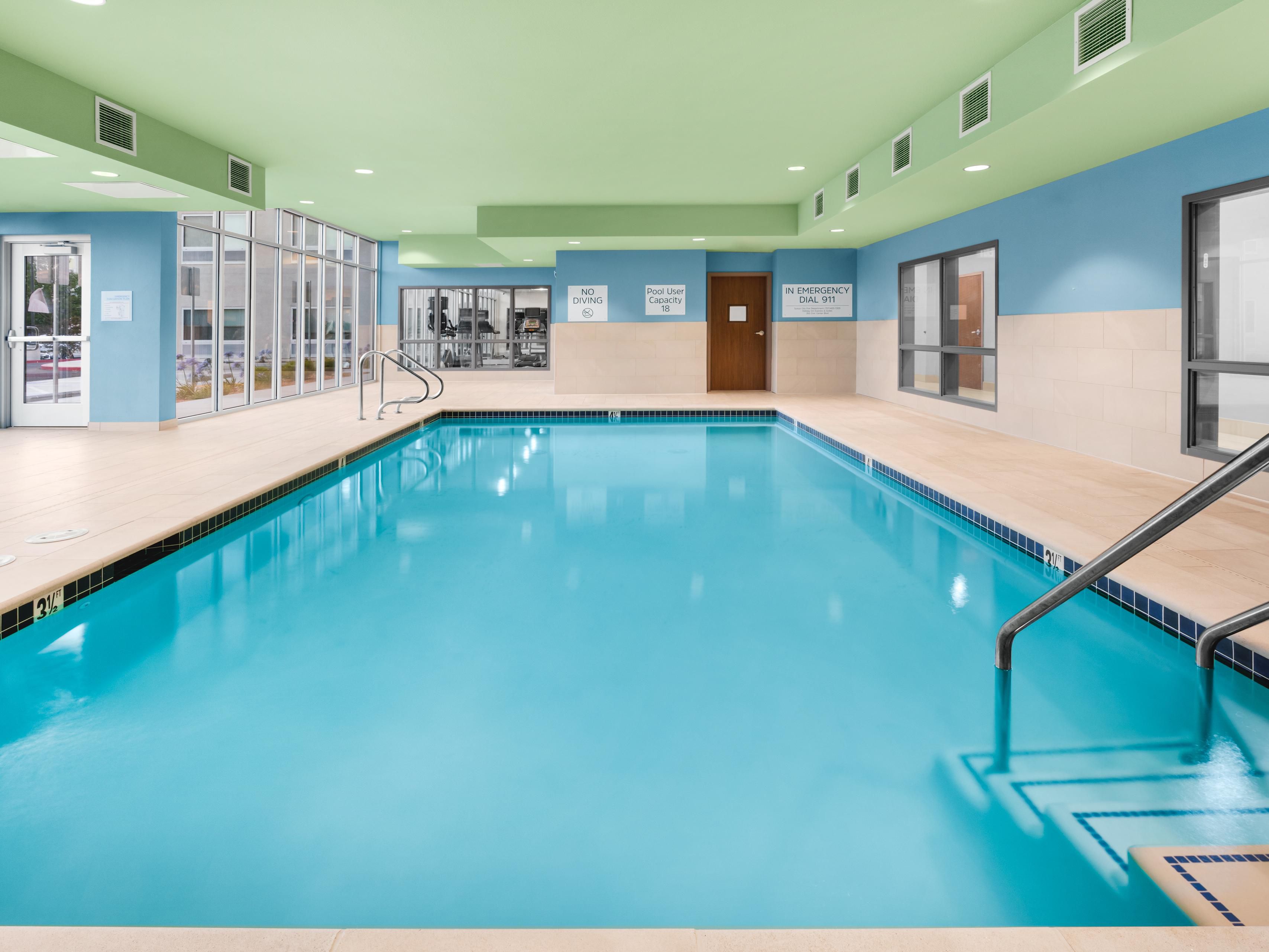 Families will enjoy swimming in our year-round indoor heated pool.