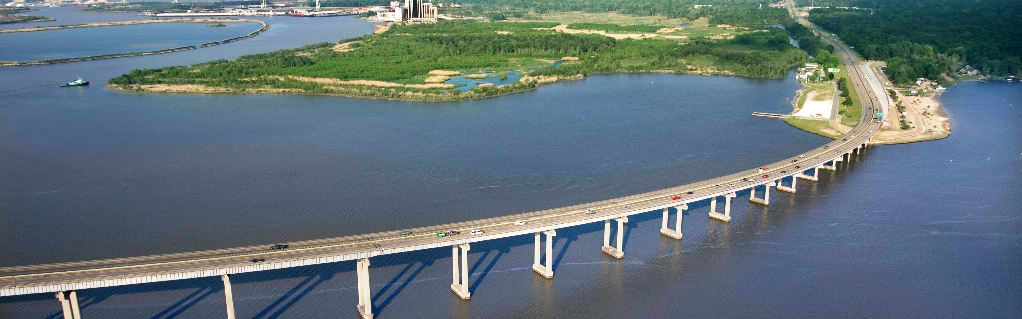 Lake Charles is perfect for boating and fishing.
