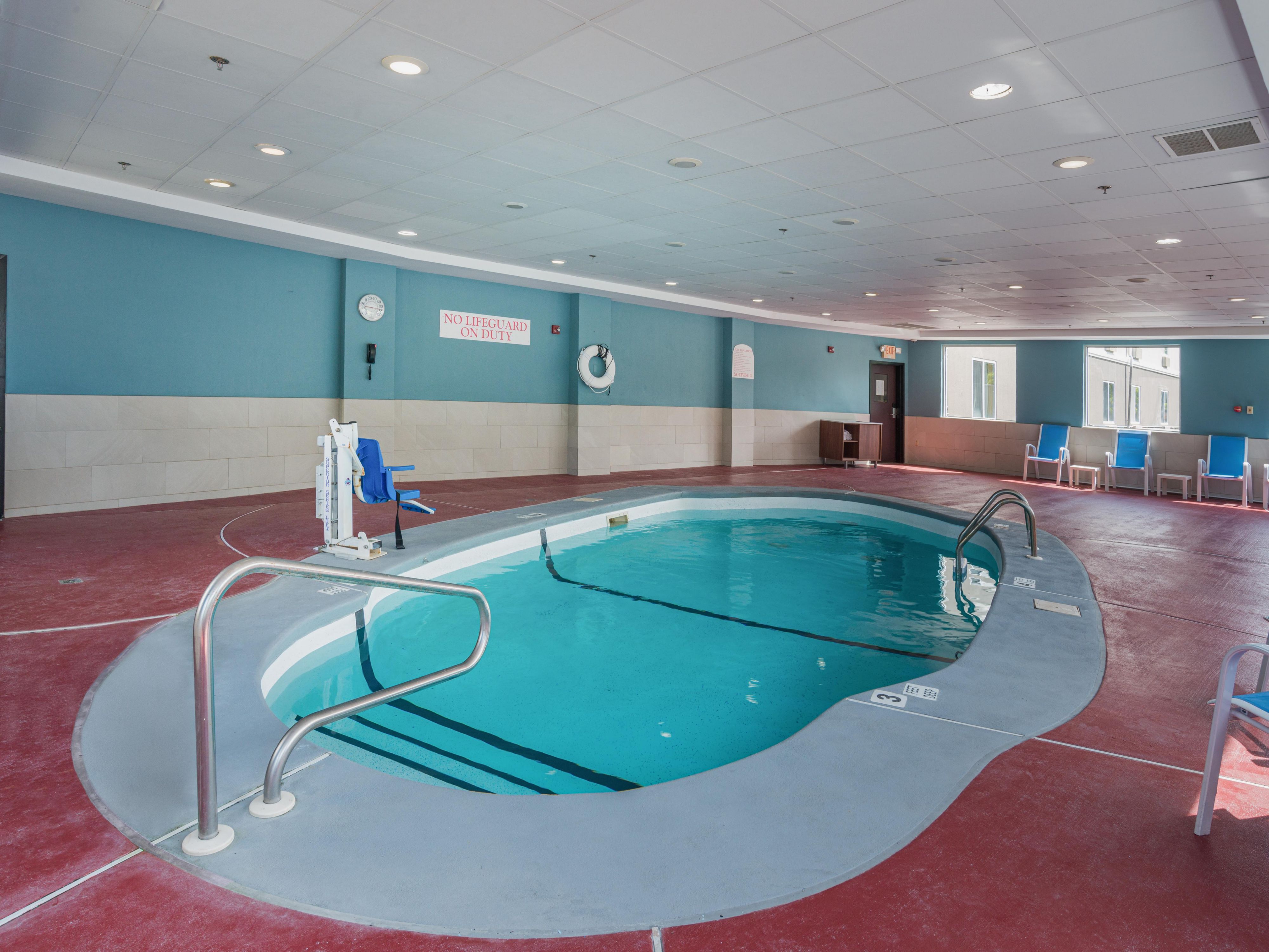 Take a family vacation and enjoy a dip in our indoor swimming pool during the cold winter in New England. On the road and need your workout, then give our Fitness Center a try so you stay in shape while away from home. 