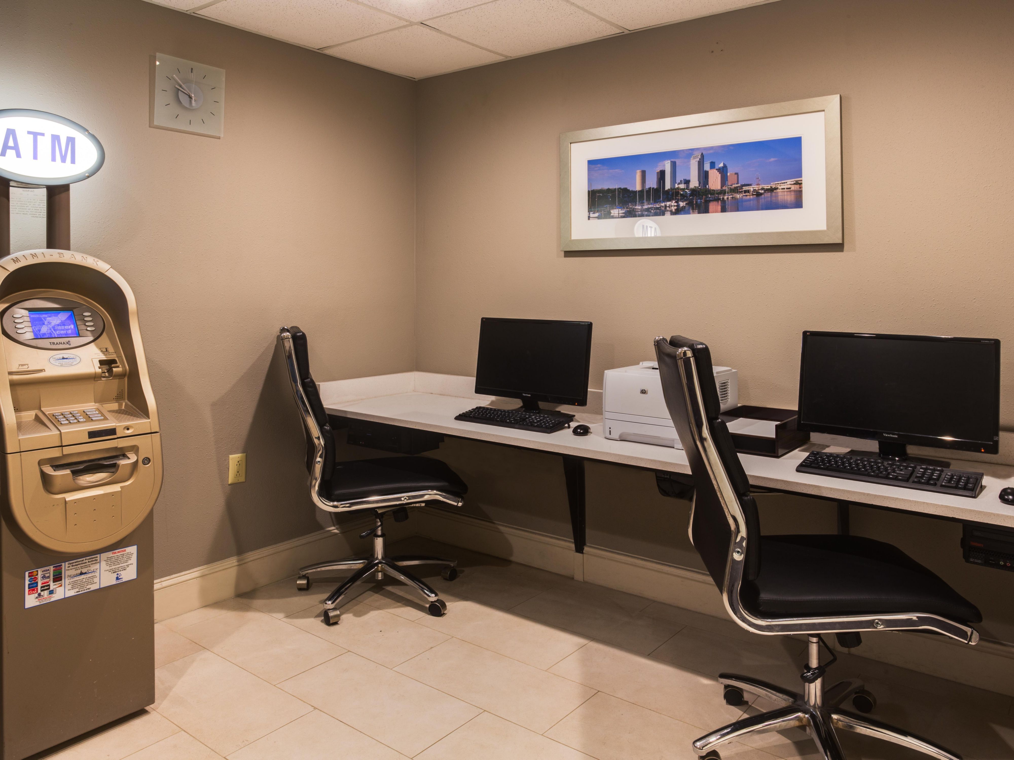 Avoid traveling with cumbersome business documents. Visit our business center for all your office needs.