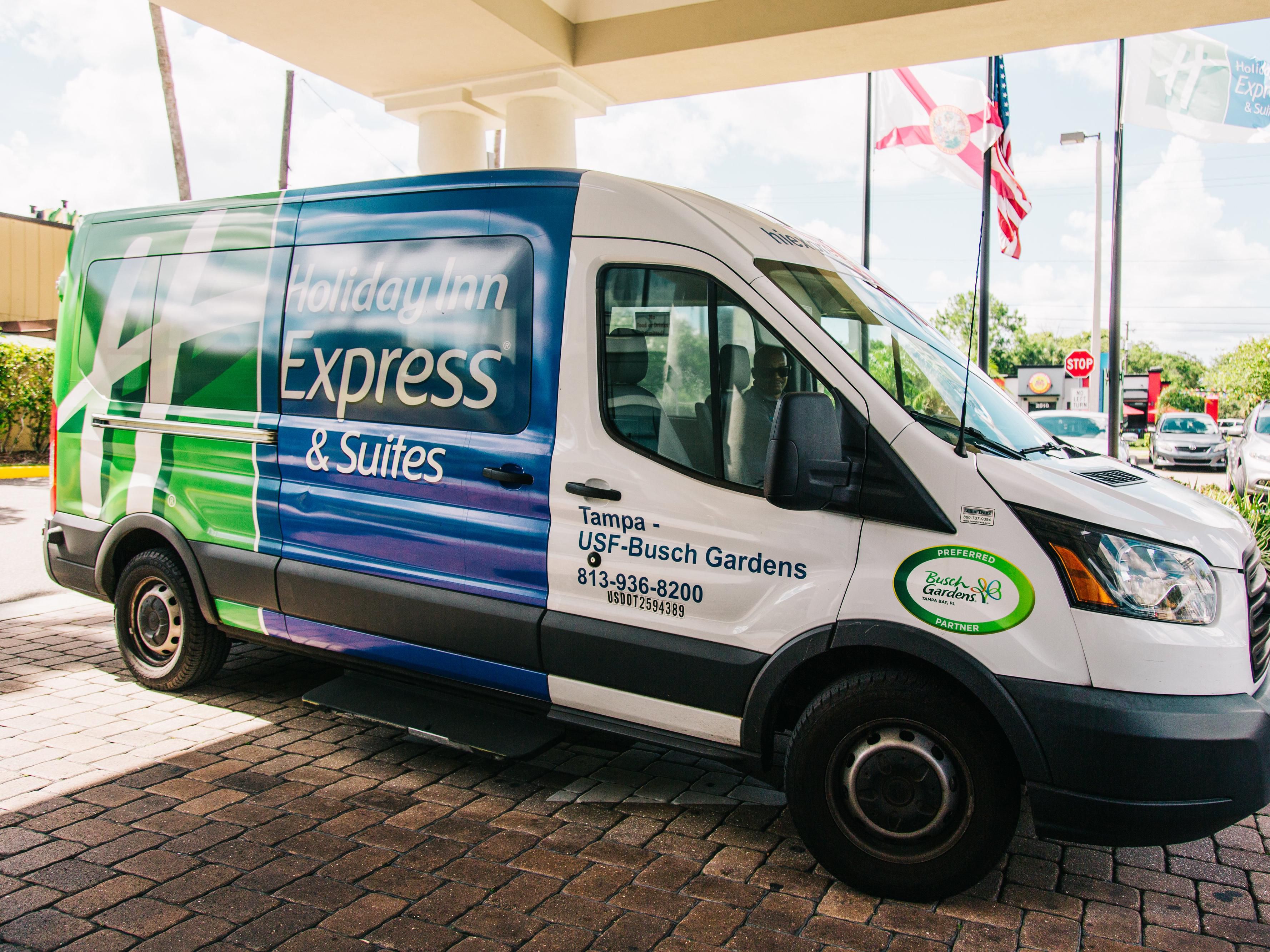 We offer a free shuttle to Busch Gardens and Adventure Island daily. Book your stay with us now and save money on parking at Busch Gardens. Our hotel is right across the street from Busch Gardens and Adventure Island. 