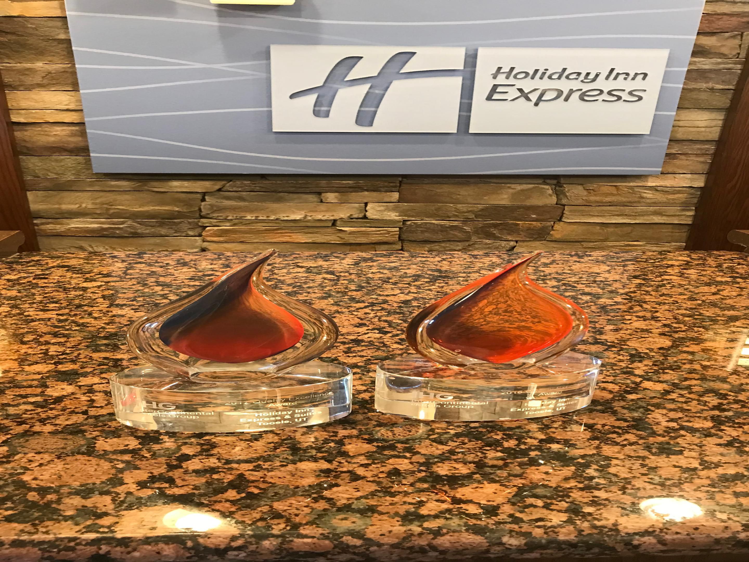 IHG Quality Excellence Award winning hotel 2 years in a row 2017 and 2018.  