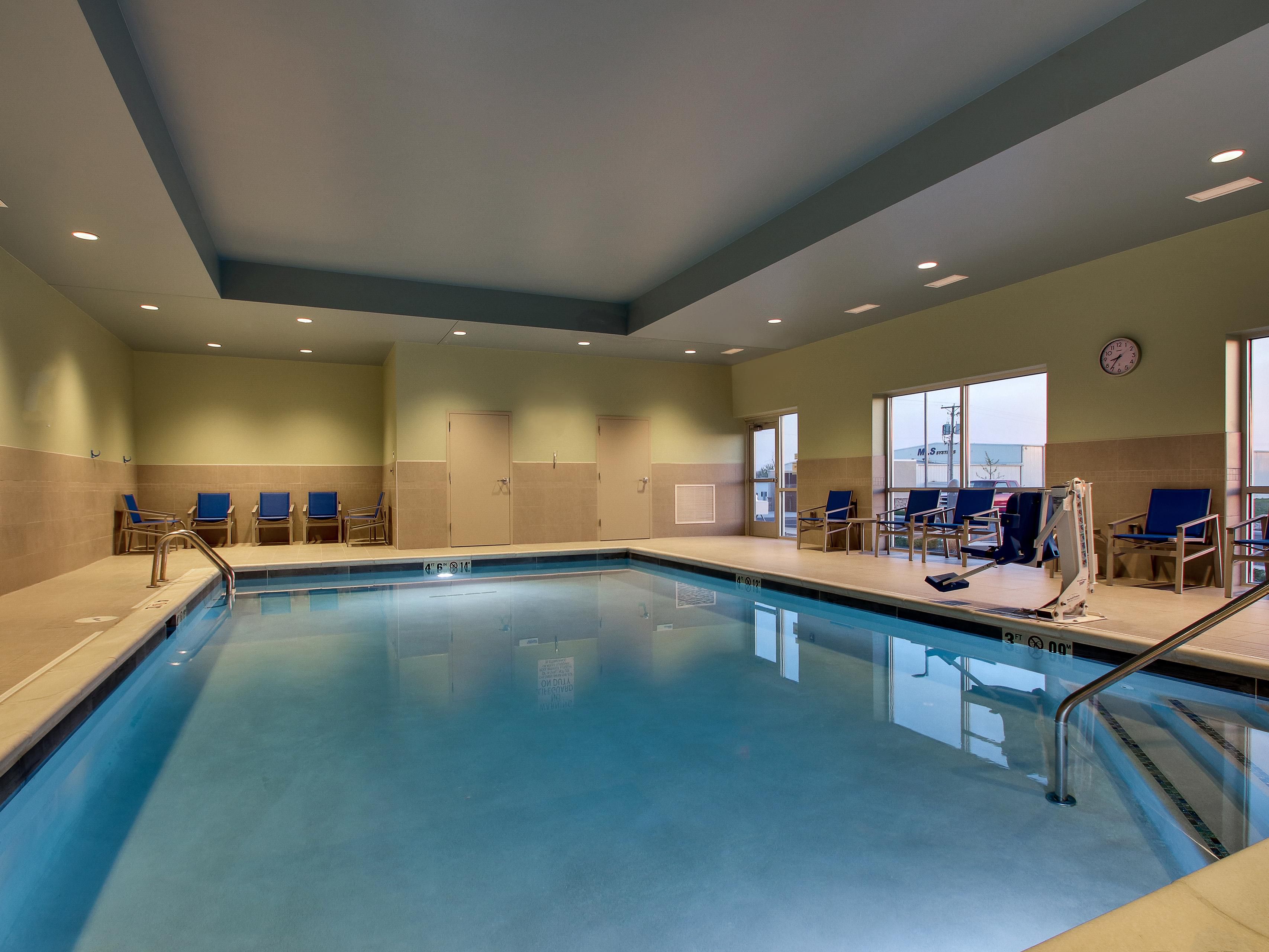 Splash, soak, and enjoy a refreshing swim in our heated indoor pool. With an ADA pool lift, lounge chairs, and plenty of space for your whole crew to enjoy the water, our pool is a great place to spend a morning or afternoon.