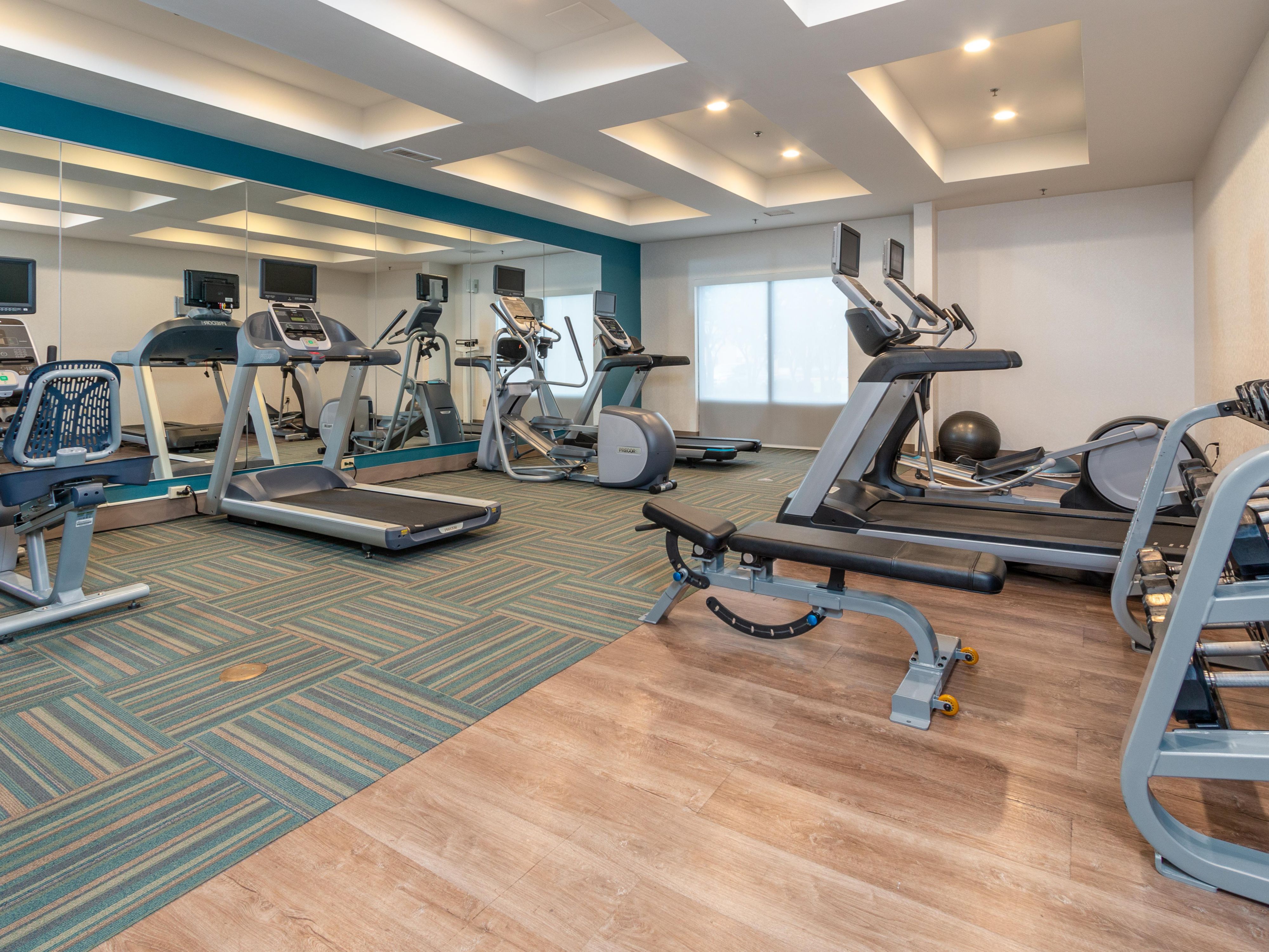 Work off those pancakes or stress in our 24 hour Fitness Center featuring treadmills, Elliptical Machines and a selection of weights. Don't let being on the road let you get out of your health routine.