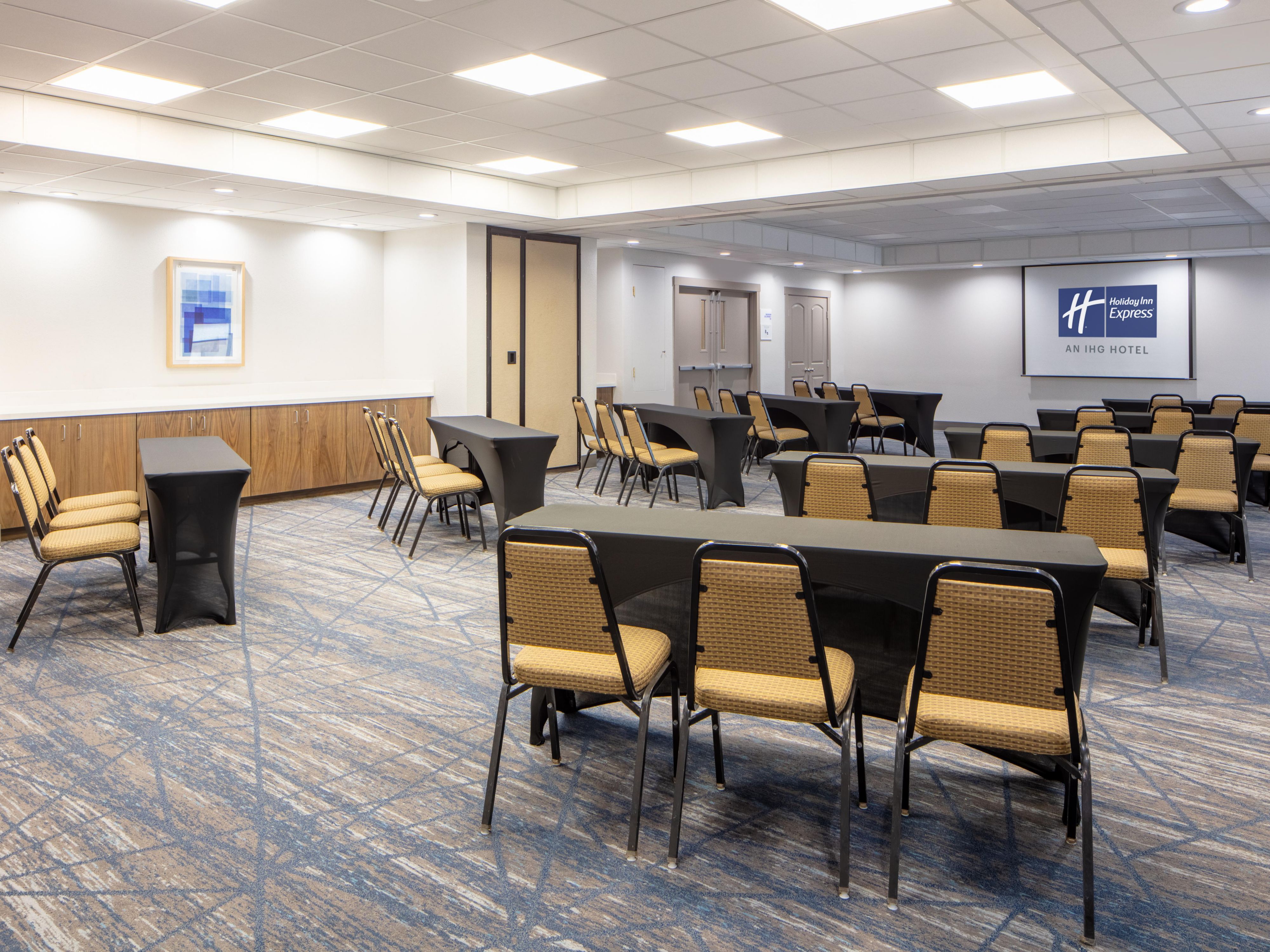 Our hotel offers a fantastic meeting space for business meetings, club gatherings, baby showers, and more!