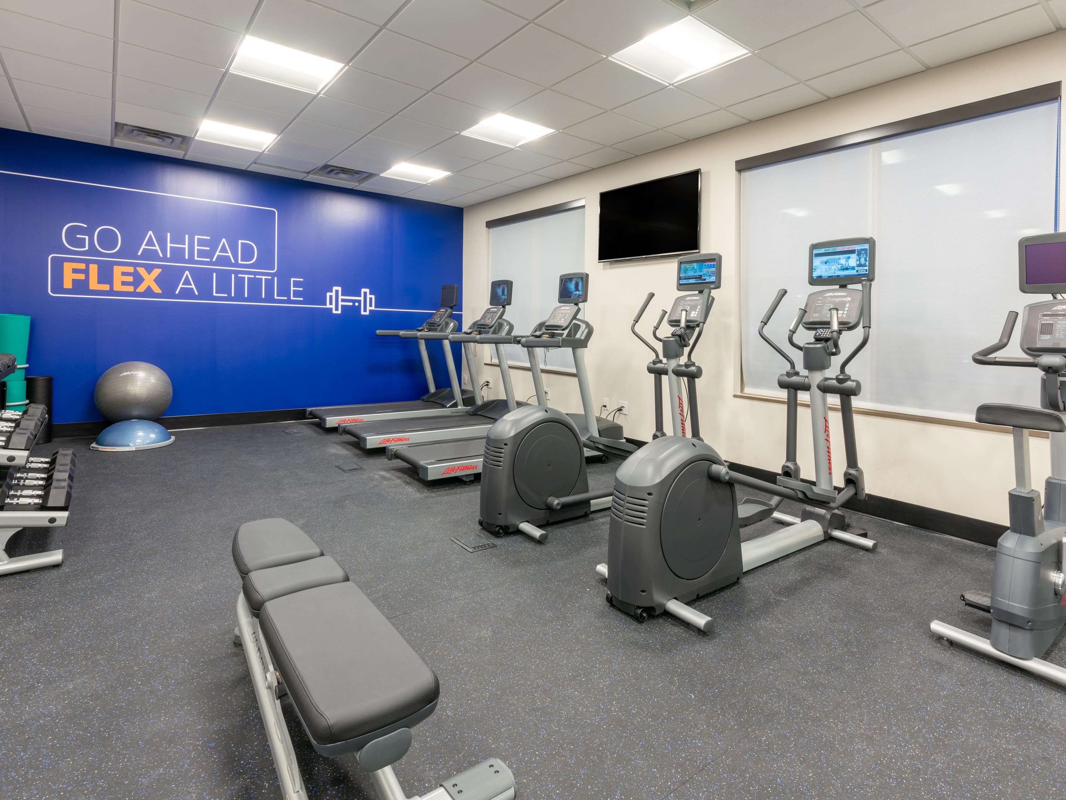 Modern Fitness Room with Extensive Options.