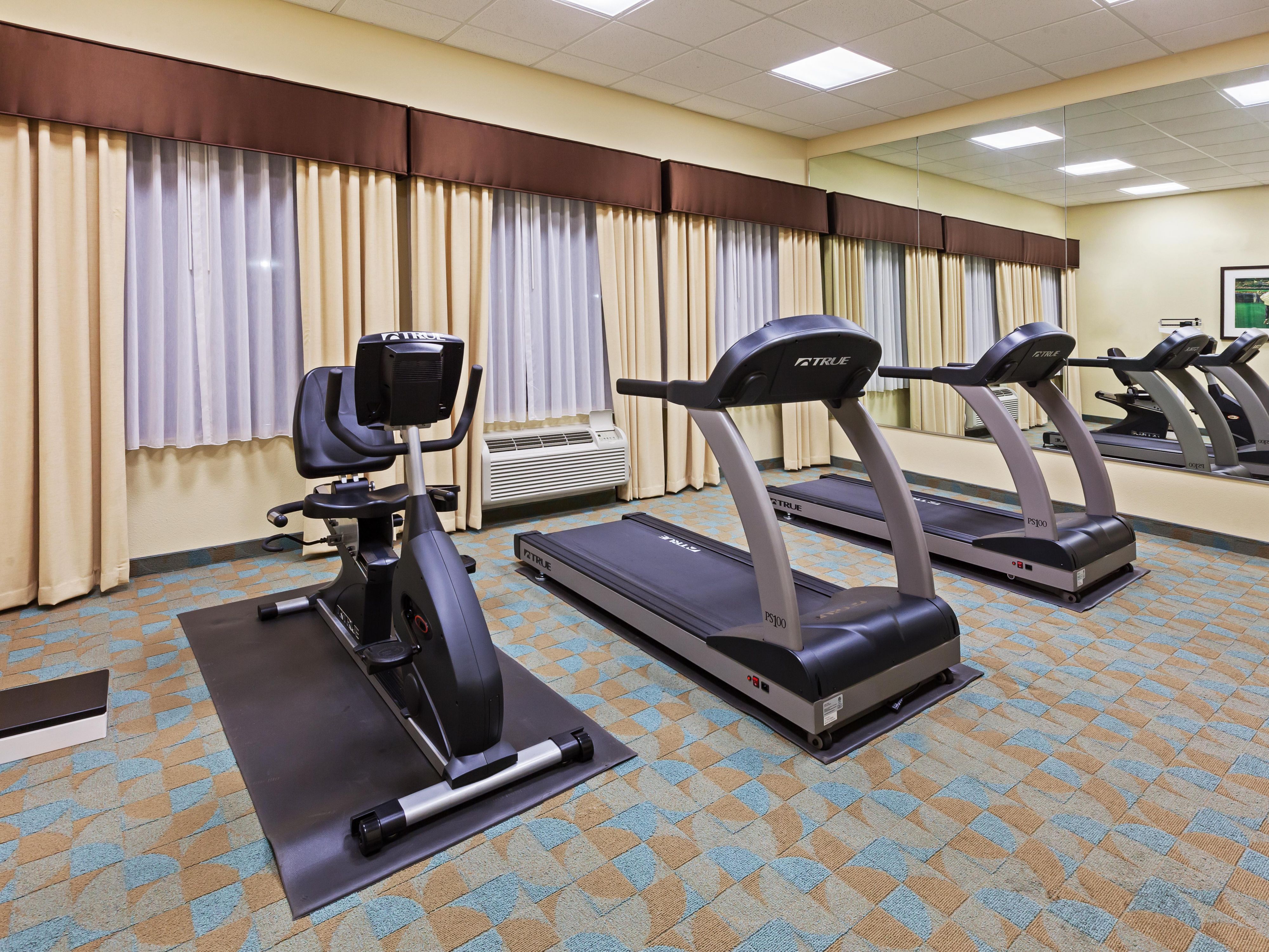 Stay fit and healthy even while you're on the road at our on-site fitness facility. 