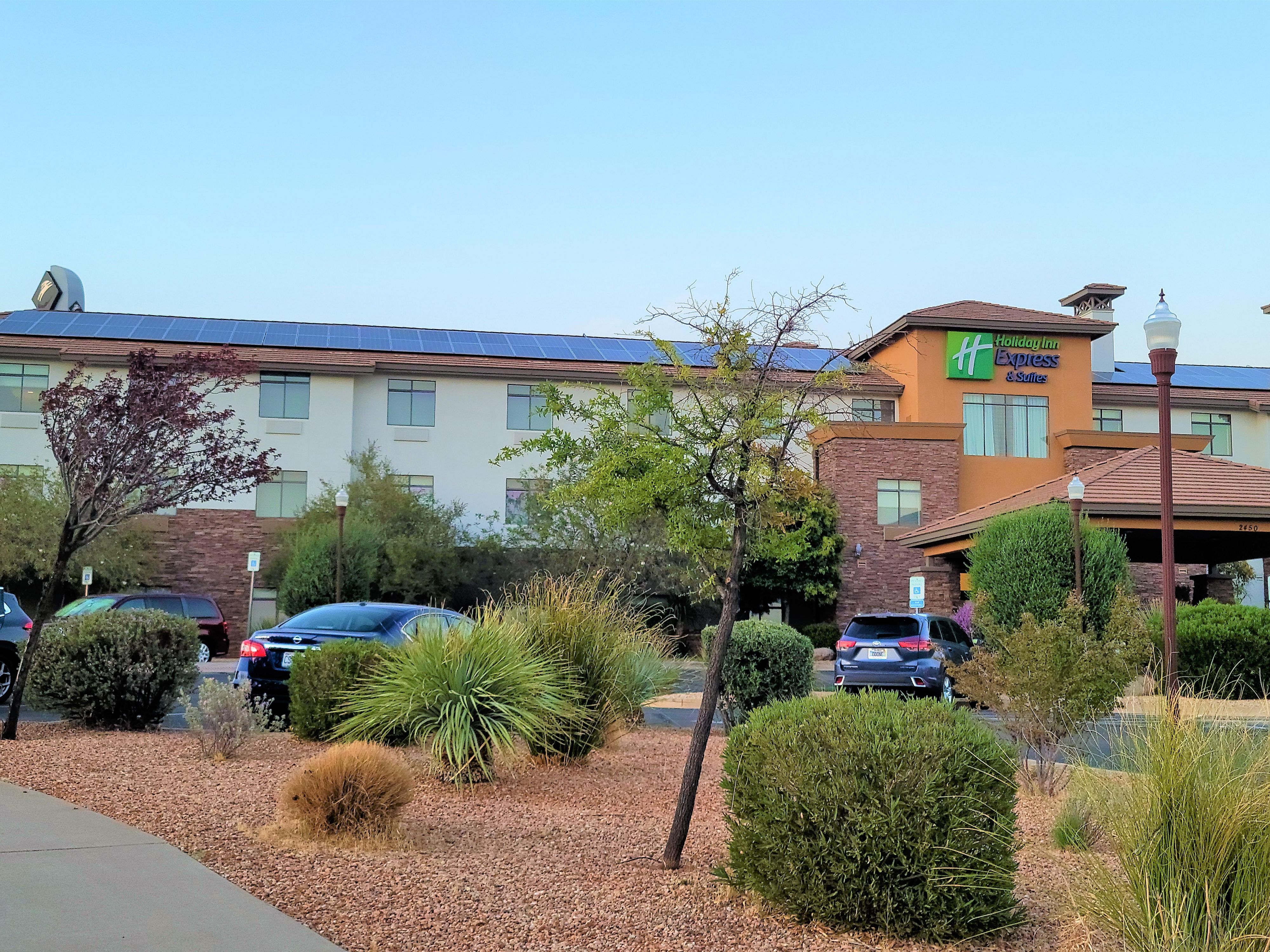 Discover perks for an unforgettable stay at our pet-friendly hotel in Saint George, Utah! Get energized in our 24-hour fitness center, take a dip in our heated outdoor pool, and unwind with views of Utah’s stunning red rock landscapes. From complimentary Wi-Fi and free on-site parking to friendly service, we ensure a relaxing stay for every guest.