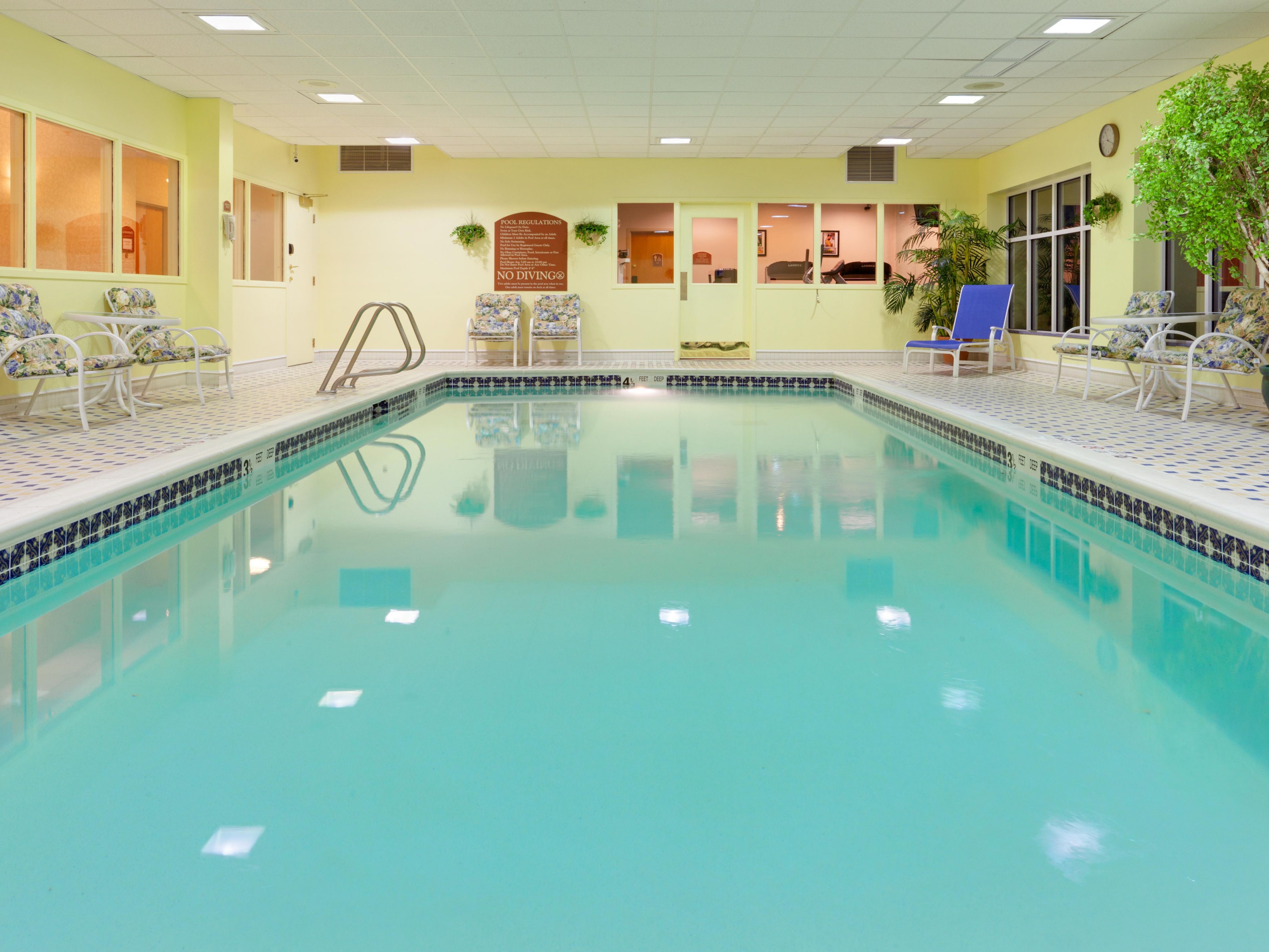 Swimming Pool. Come take a dip in our indoor heated pool!
