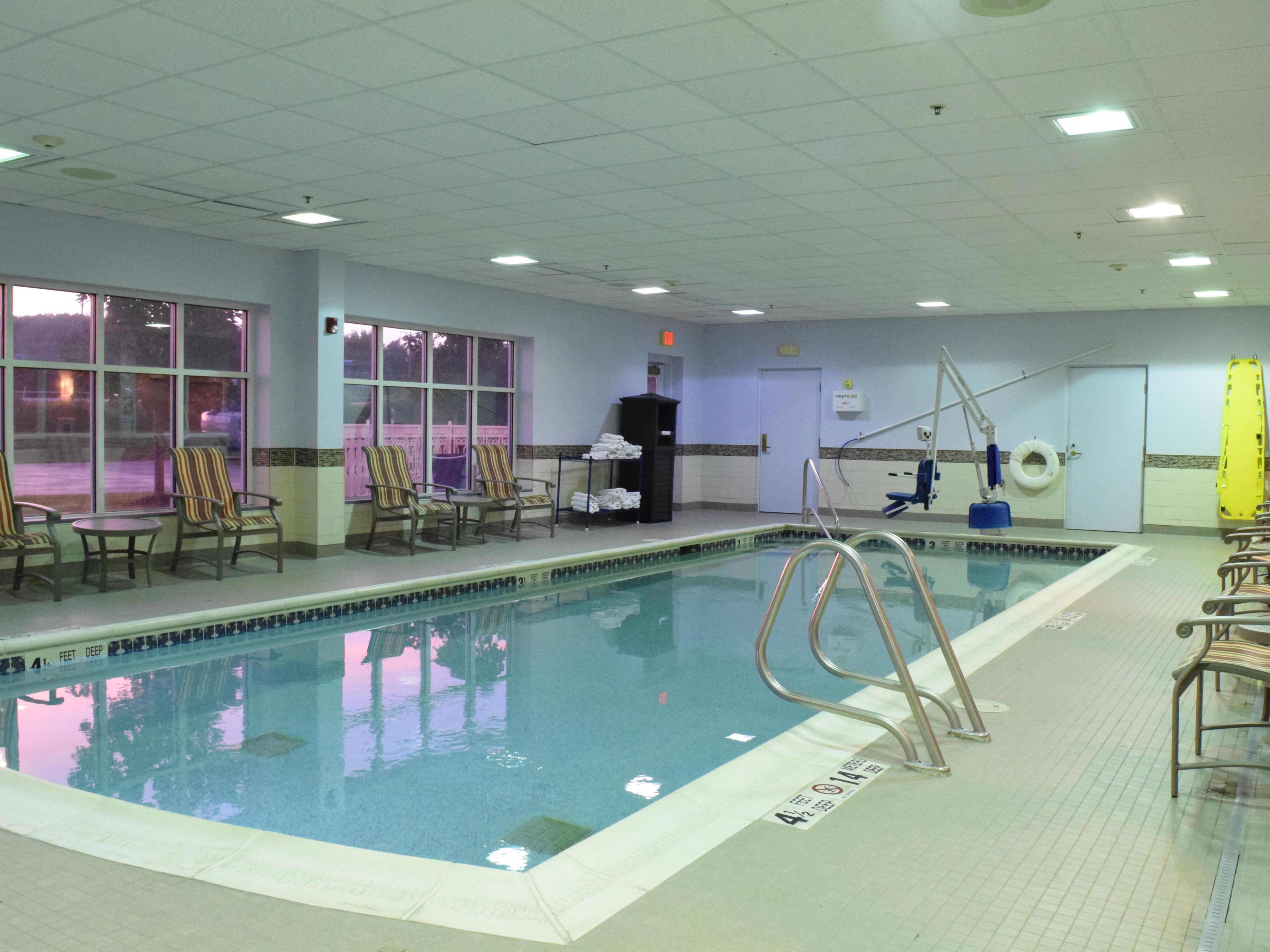 In town with the kids? They will love our Heated Indoor Pool, which is open from 7:00am until 10:00pm daily. Also Located on premises is a fitness facility equipped with an exercise bike, a treadmill, and an elliptical machine that is open and available 24 hours a day.