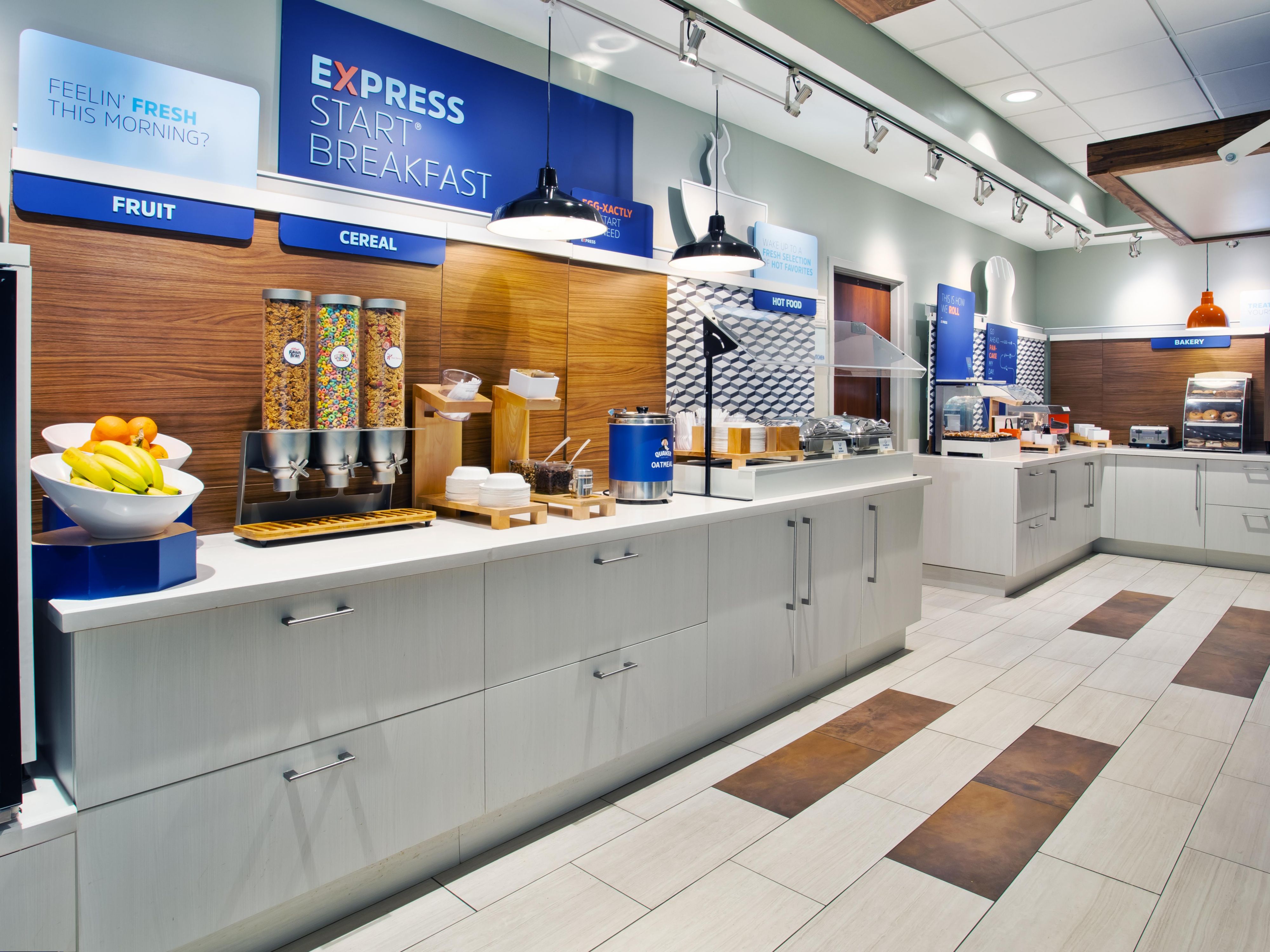 We know breakfast is the most important meal of the day, which is why we offer complimentary breakfast every morning. The whole family will love our offerings which include items like fresh fruit, cinnamon rolls, pancakes, cereal, coffee/tea and much more!