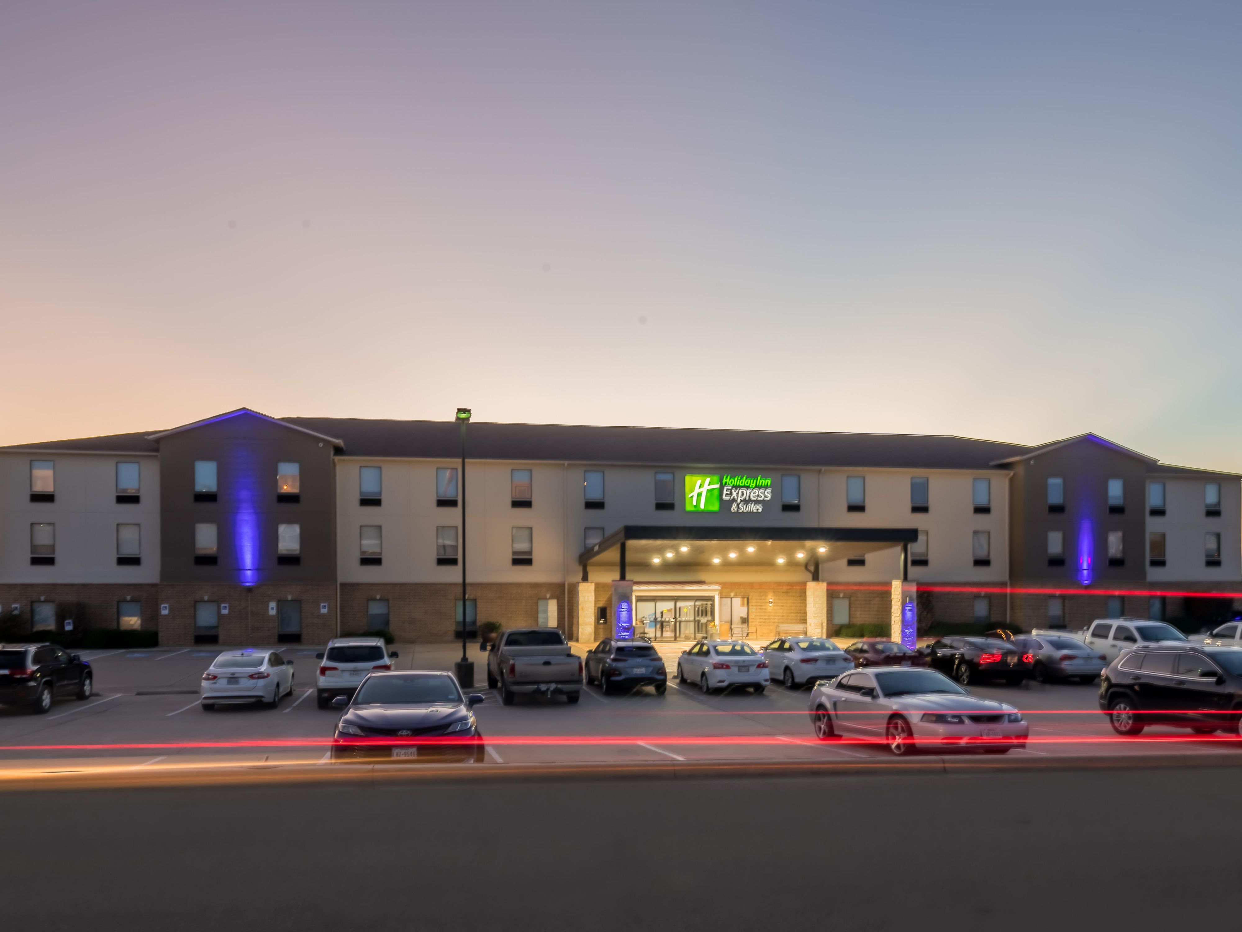 We offer complimentary on-site parking for our guests staying at our Waco, TX, hotel. Additionally, we also have parking spaces available for 18-wheelers. 