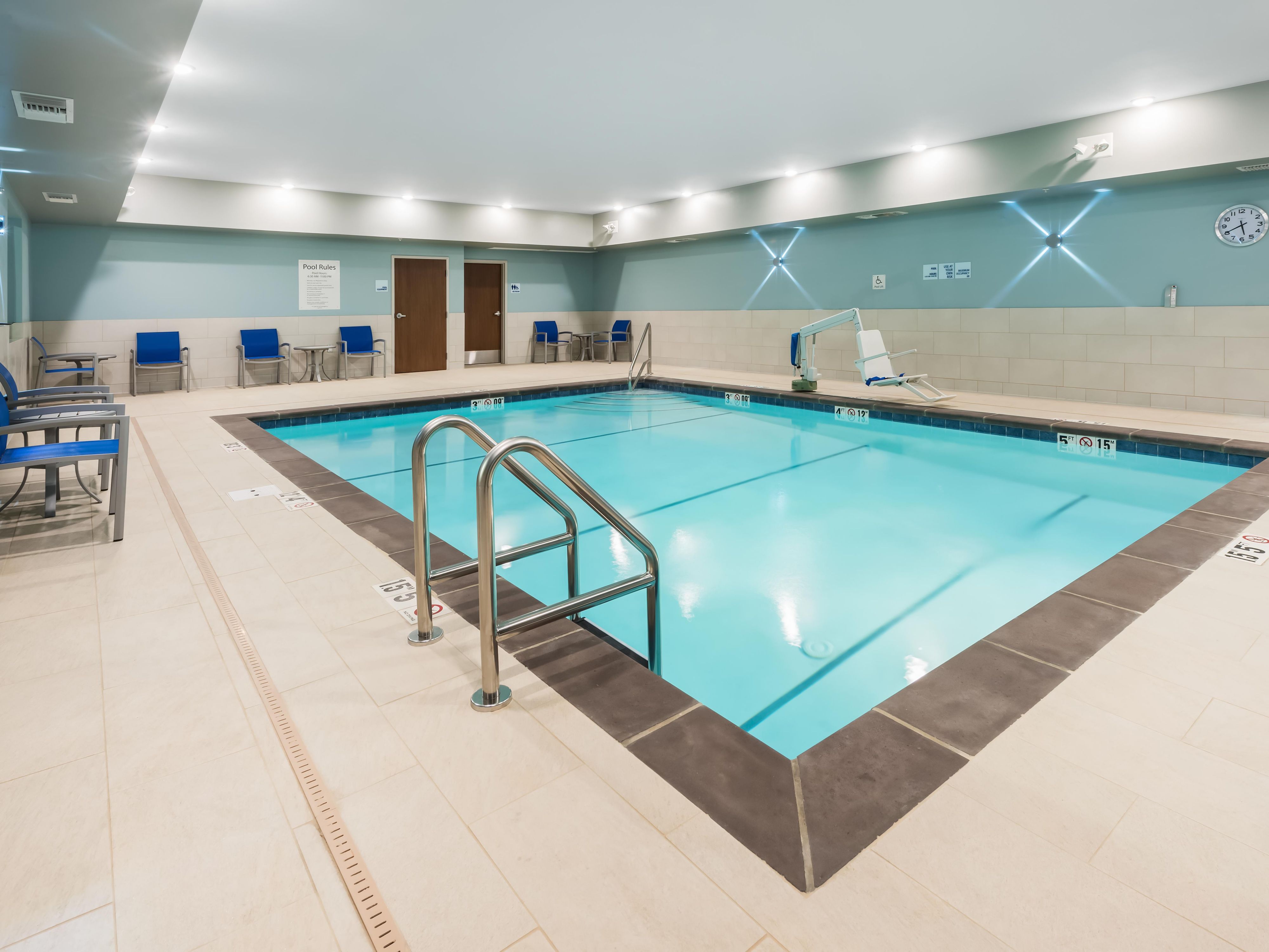 Heated indoor pool at Holiday Inn Express & Suites West Plains, MO