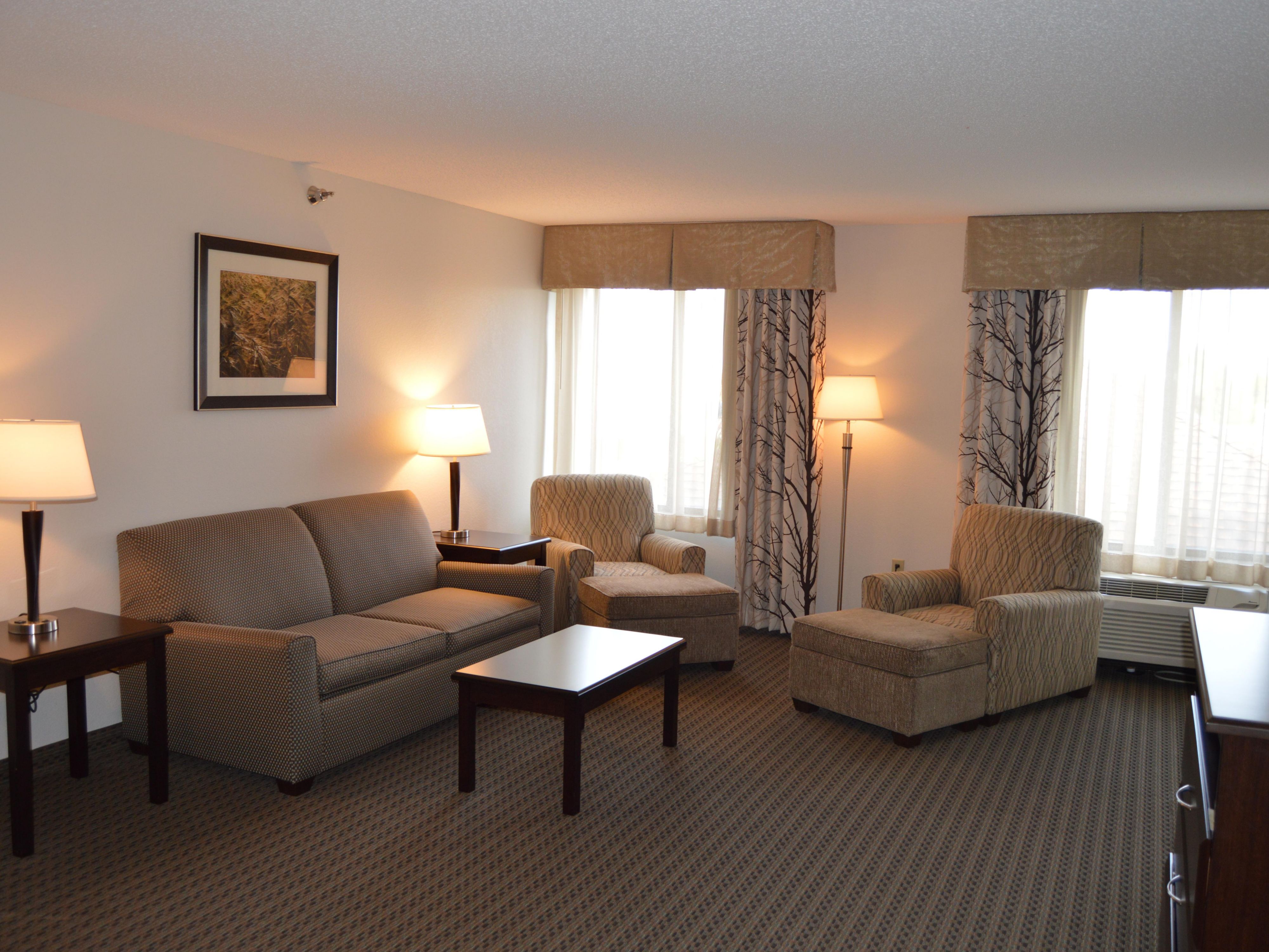 Living area of suite