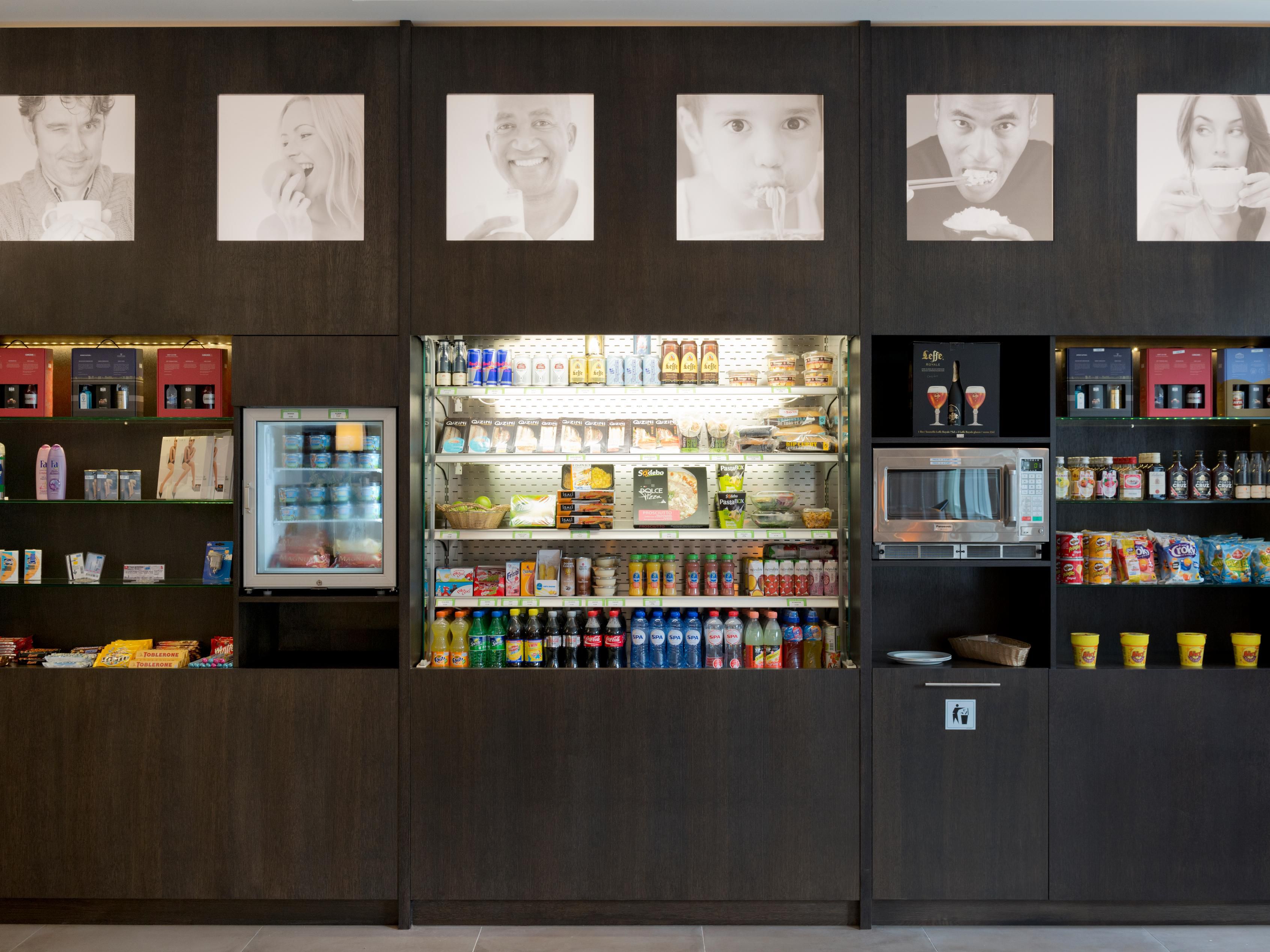 Feeling snackish? Check out our Grab & Green shop for tasty treats and quick bites.