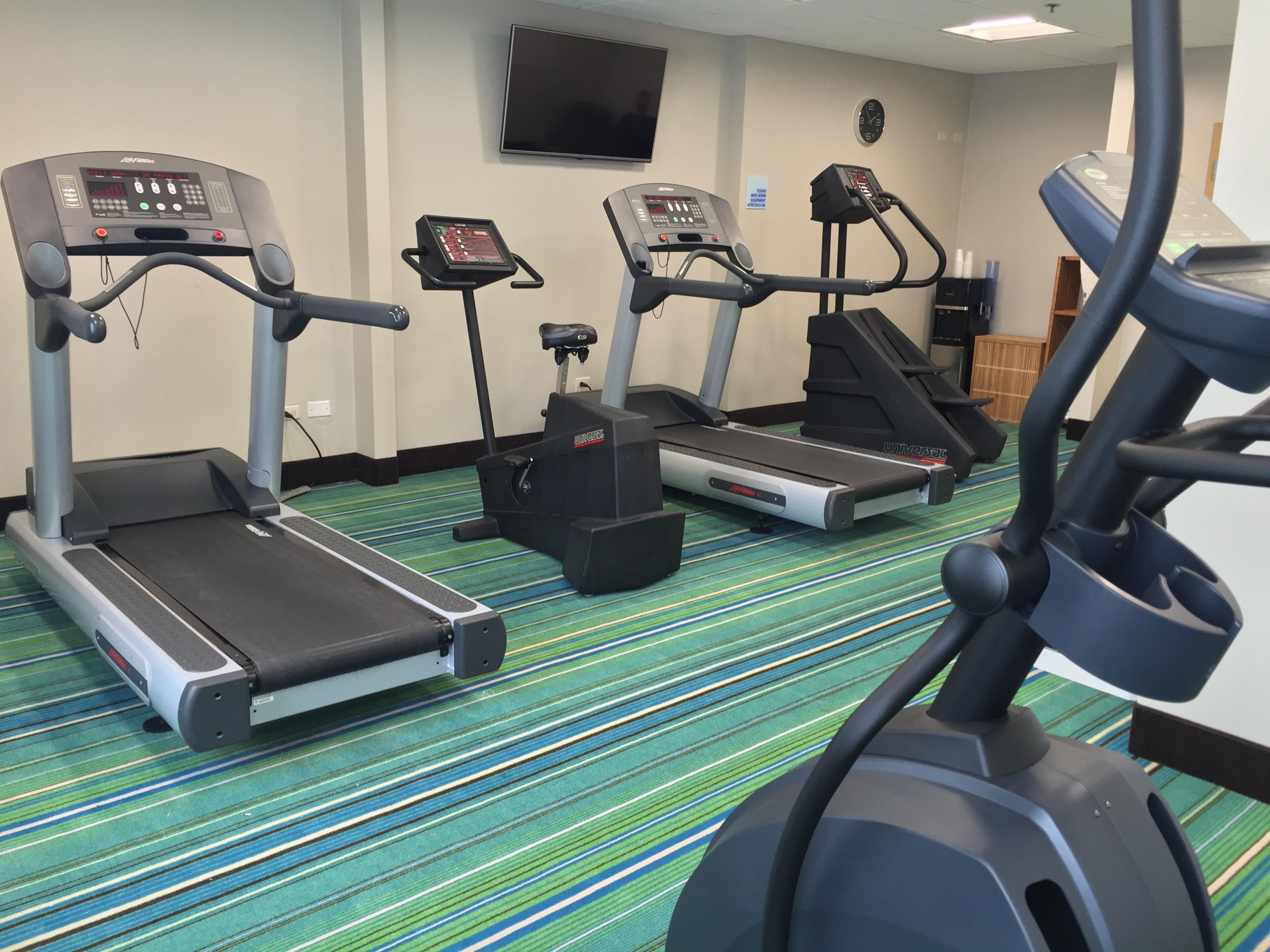 All new fitness center is available 24 hours to Stay Fit