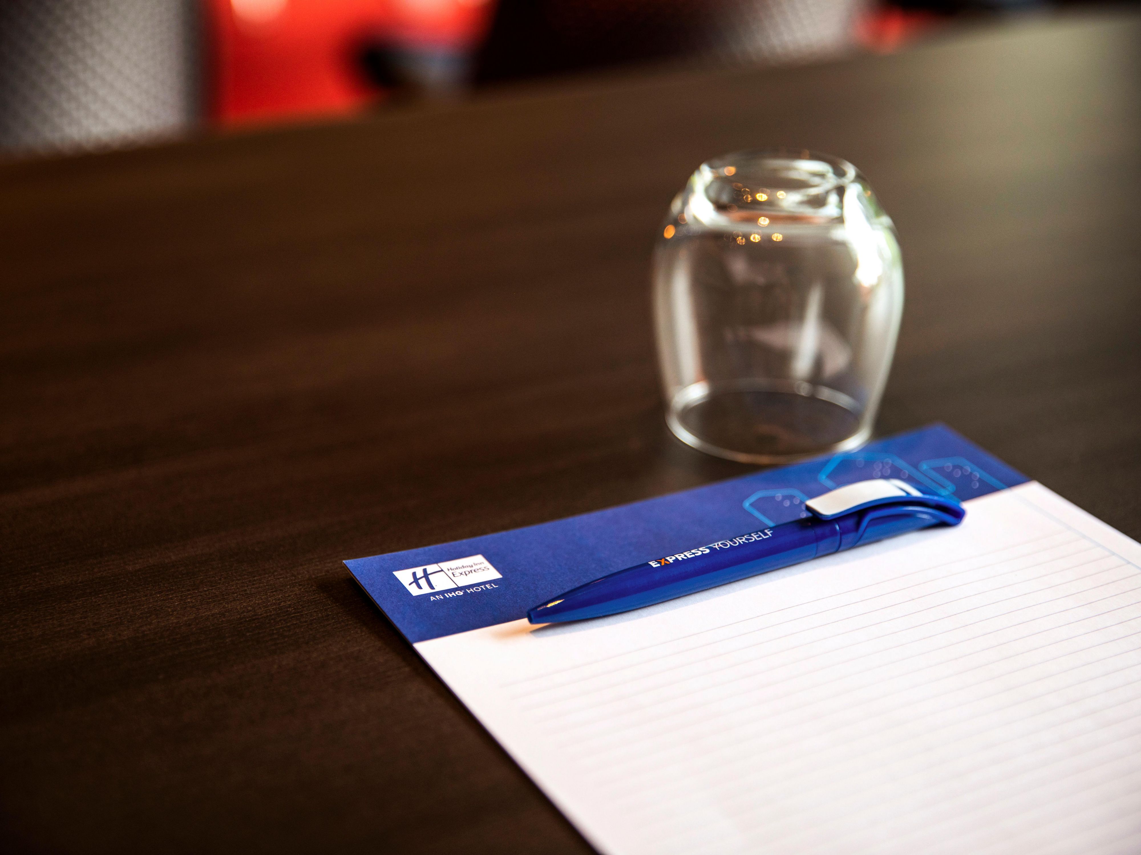 Host your next meeting or small event in one of three modern, air-conditioned rooms, with flexible layouts for up to 40 guests. From boardroom sessions to cocktail-style gatherings in The Great Room, each space includes built-in tech and natural daylight.