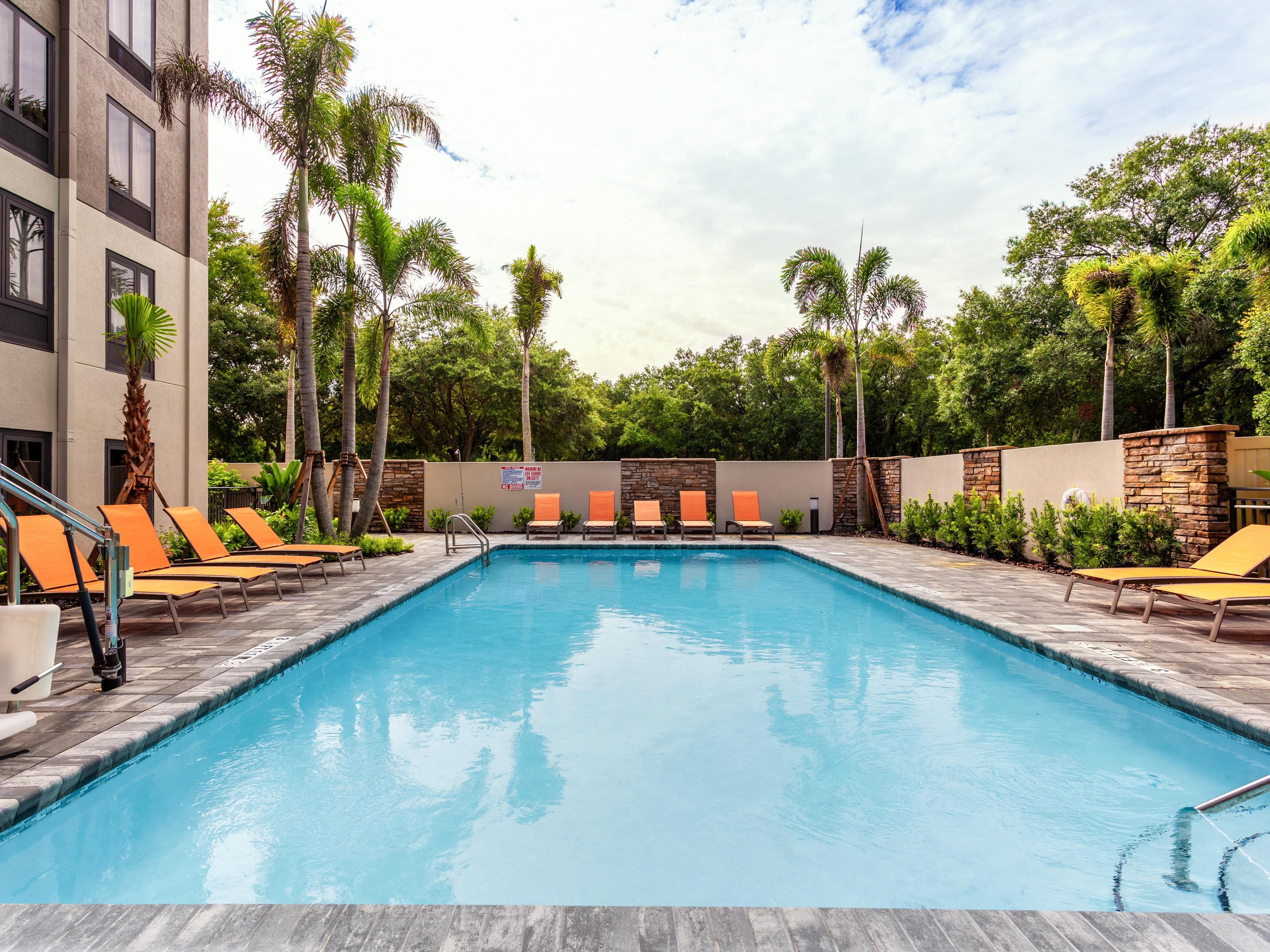 Relax in the Florida sunshine in our outdoor oasis.