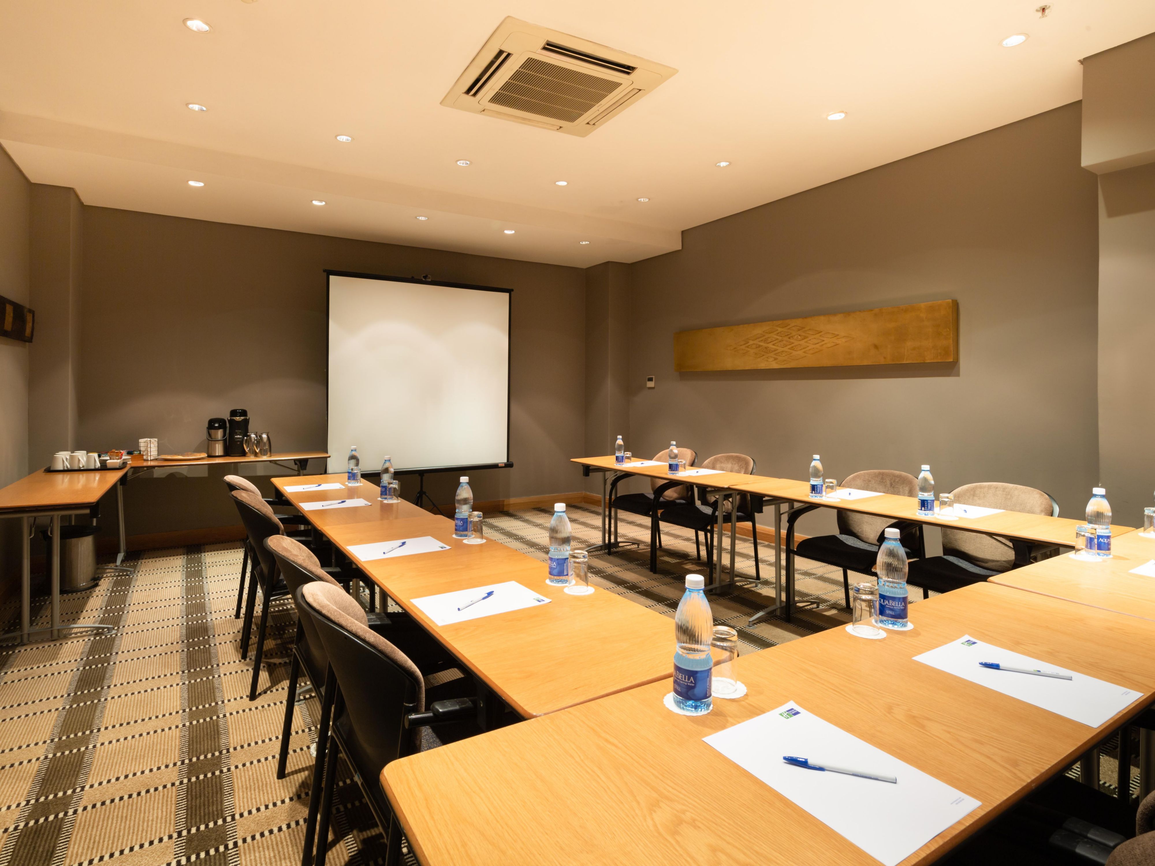 We provide excellent conferencing facilities for business and leisure gatherings! Our two conference rooms are equipped with the necessary tools for seamless presentations, workshops, and conferences. With capacity for up to 20 delegates, we offer flexible room setups, high-speed Wi-Fi, and essential equipment to ensure your event's success.