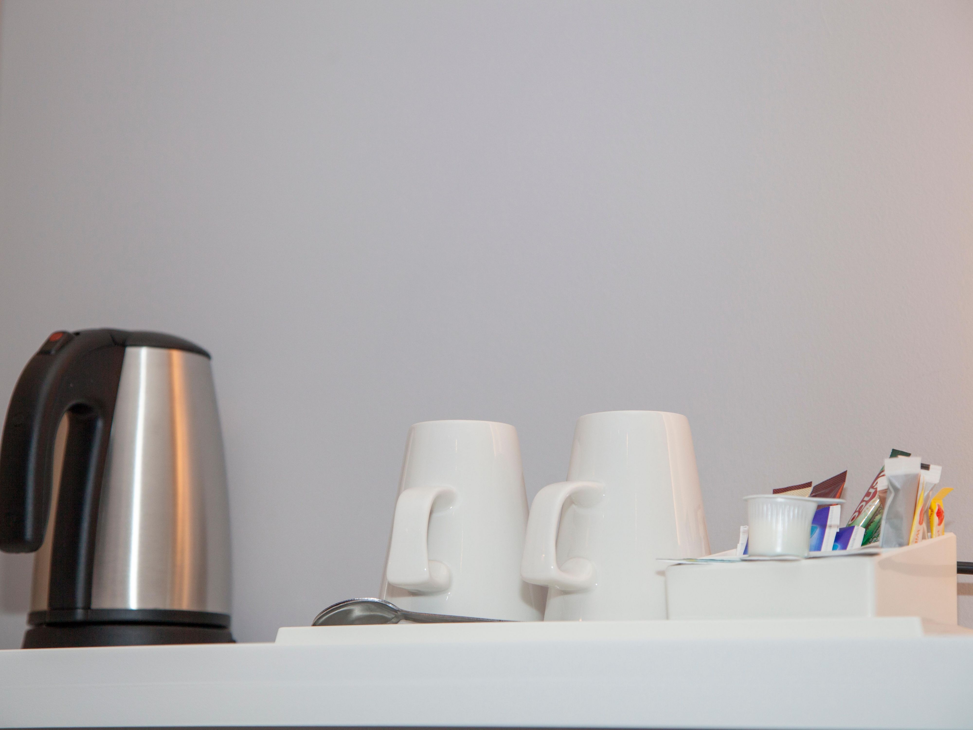 Handy tea and coffee making facilities available in each room