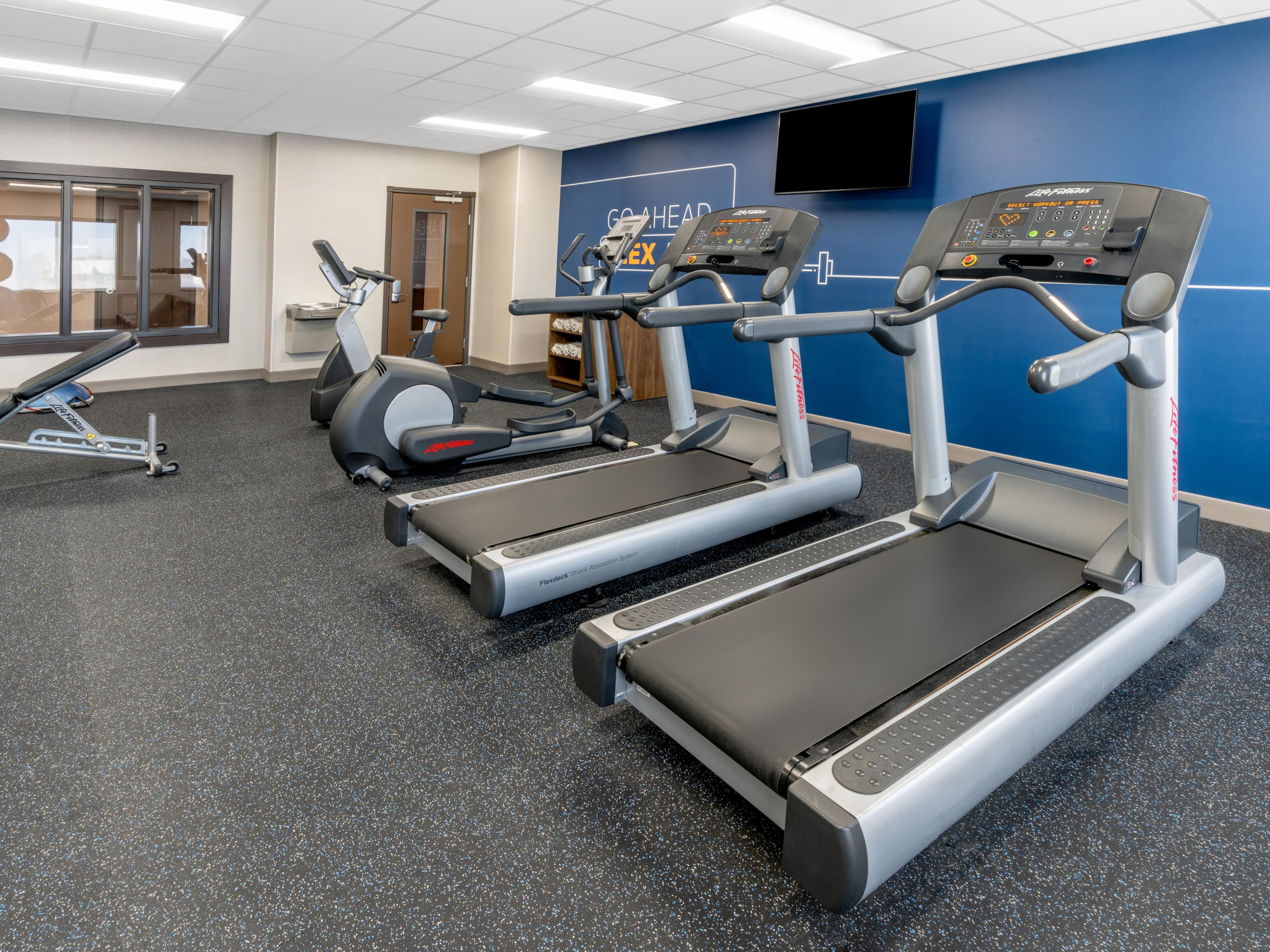 Keep Your Routine, Check Out Our Fitness Center!! 
