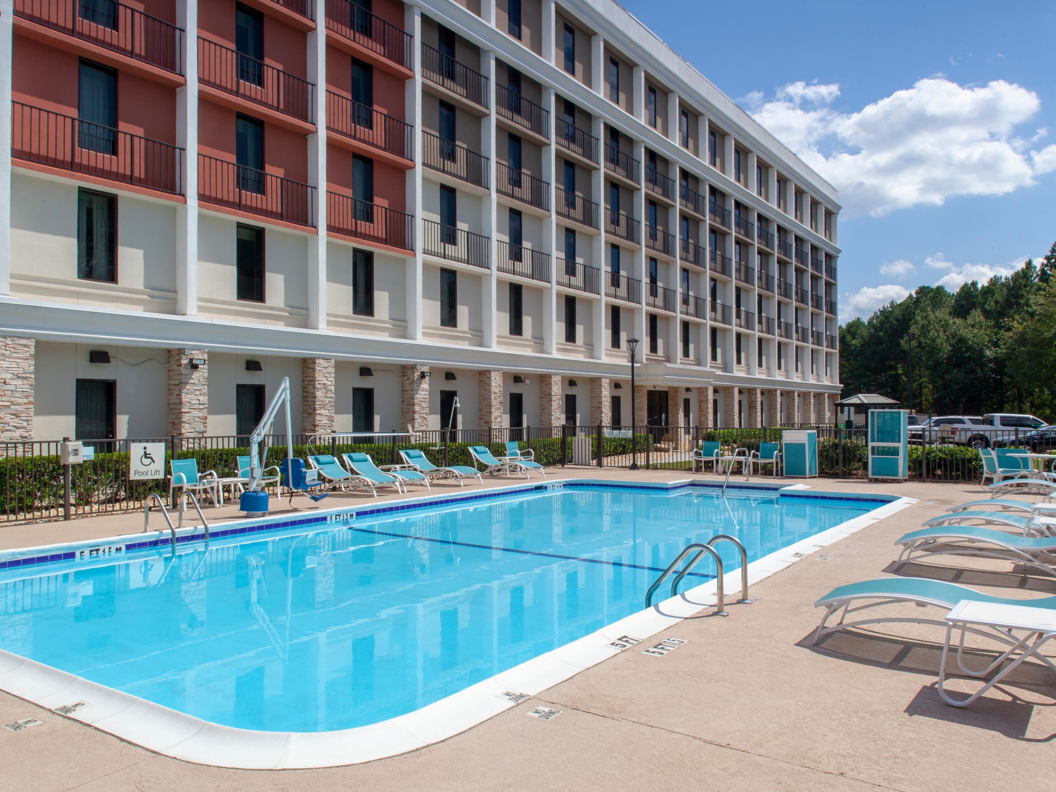 Beat the Georgia heat by dipping into our seasonal outdoor pool