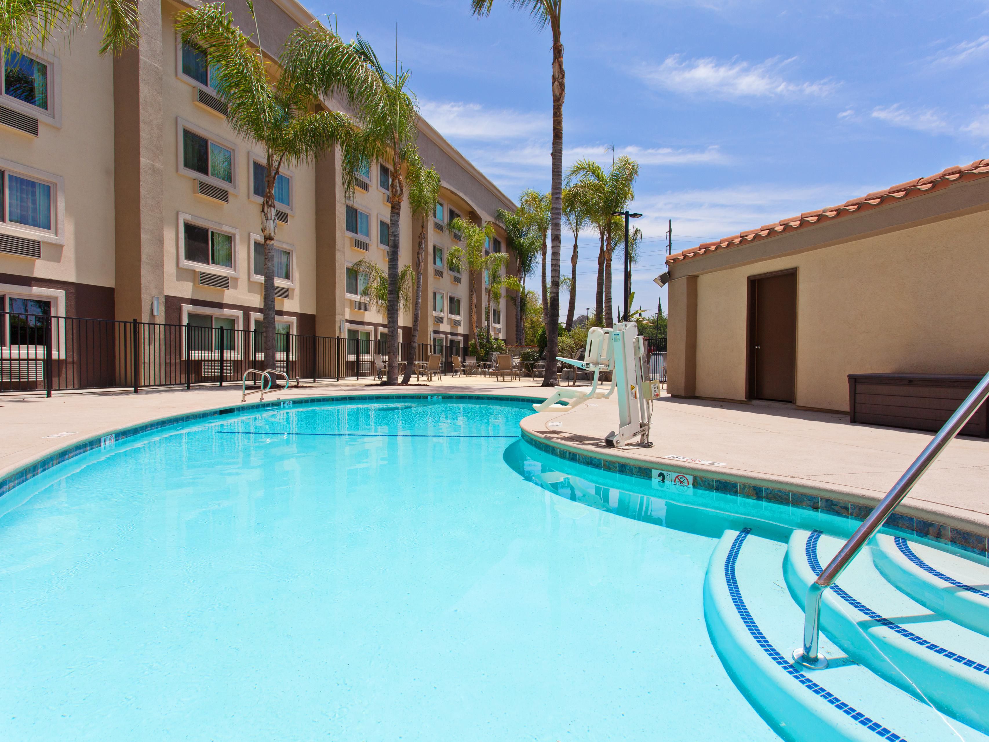 Have a morning or afternoon dip in our outdoor pool.
