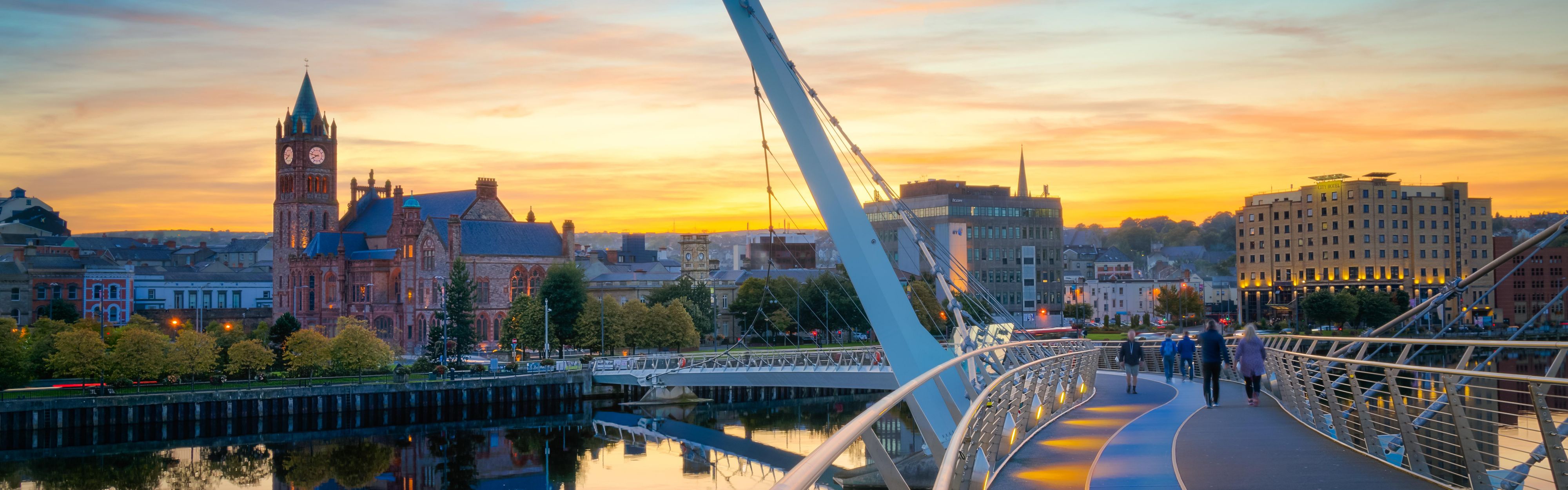 The Peace Bridge and Guildhall 