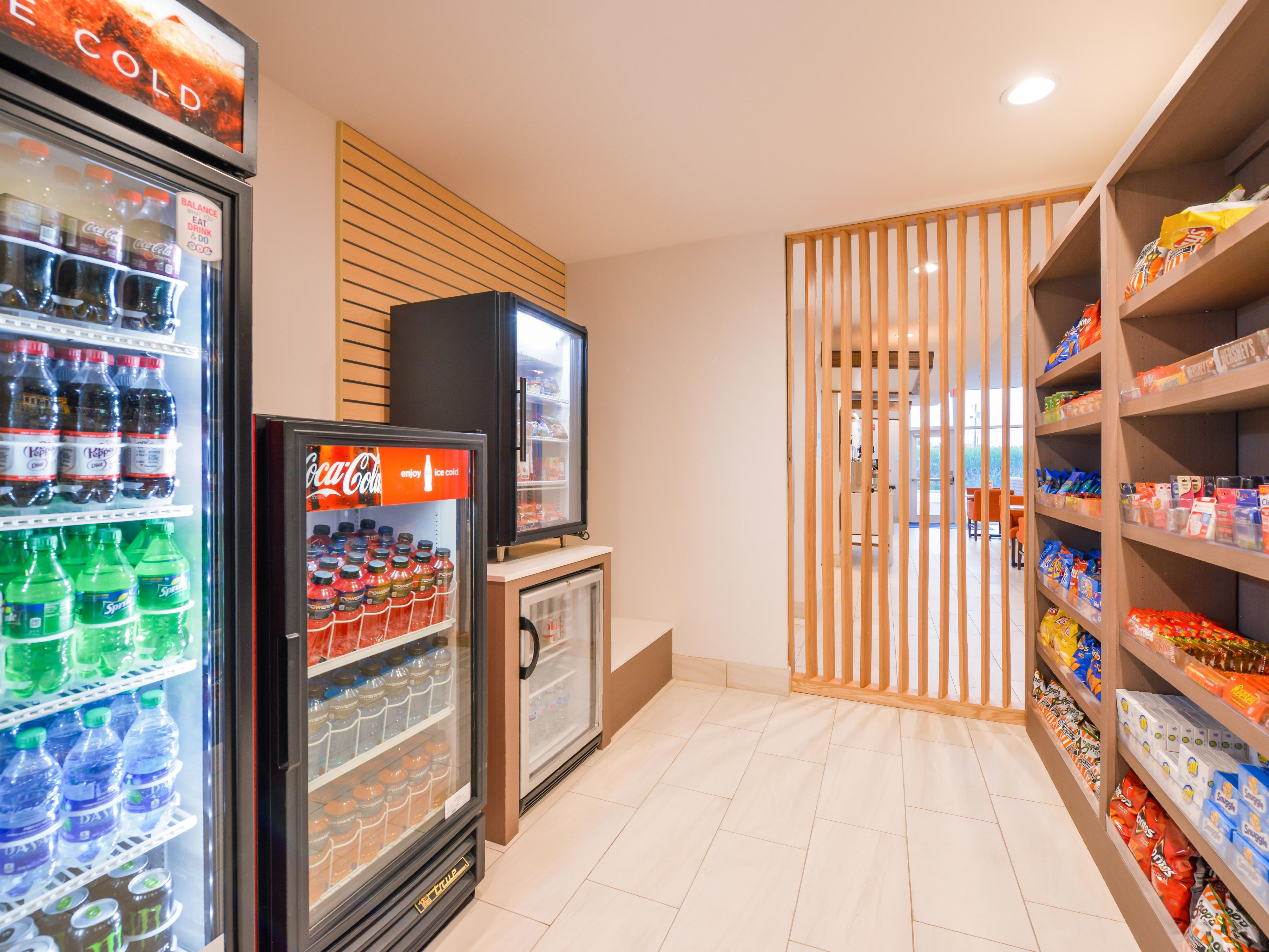 Feed those cravings or save yourself a trip by visiting our Gift Shop. We've stocked up on snacks and drinks for those late night cravings so you only need to go as far as downstairs! You may even find an item or two you forgot to pack available for purchase.