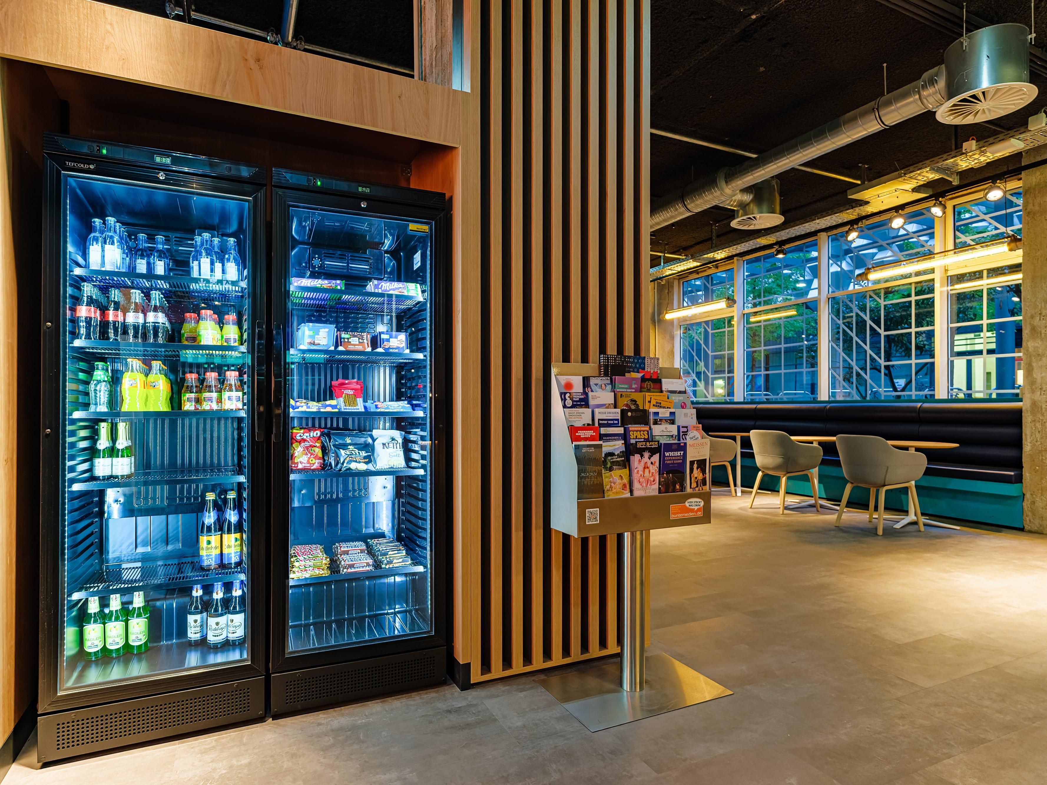 Enjoy a local snack or drink from the vending facility.