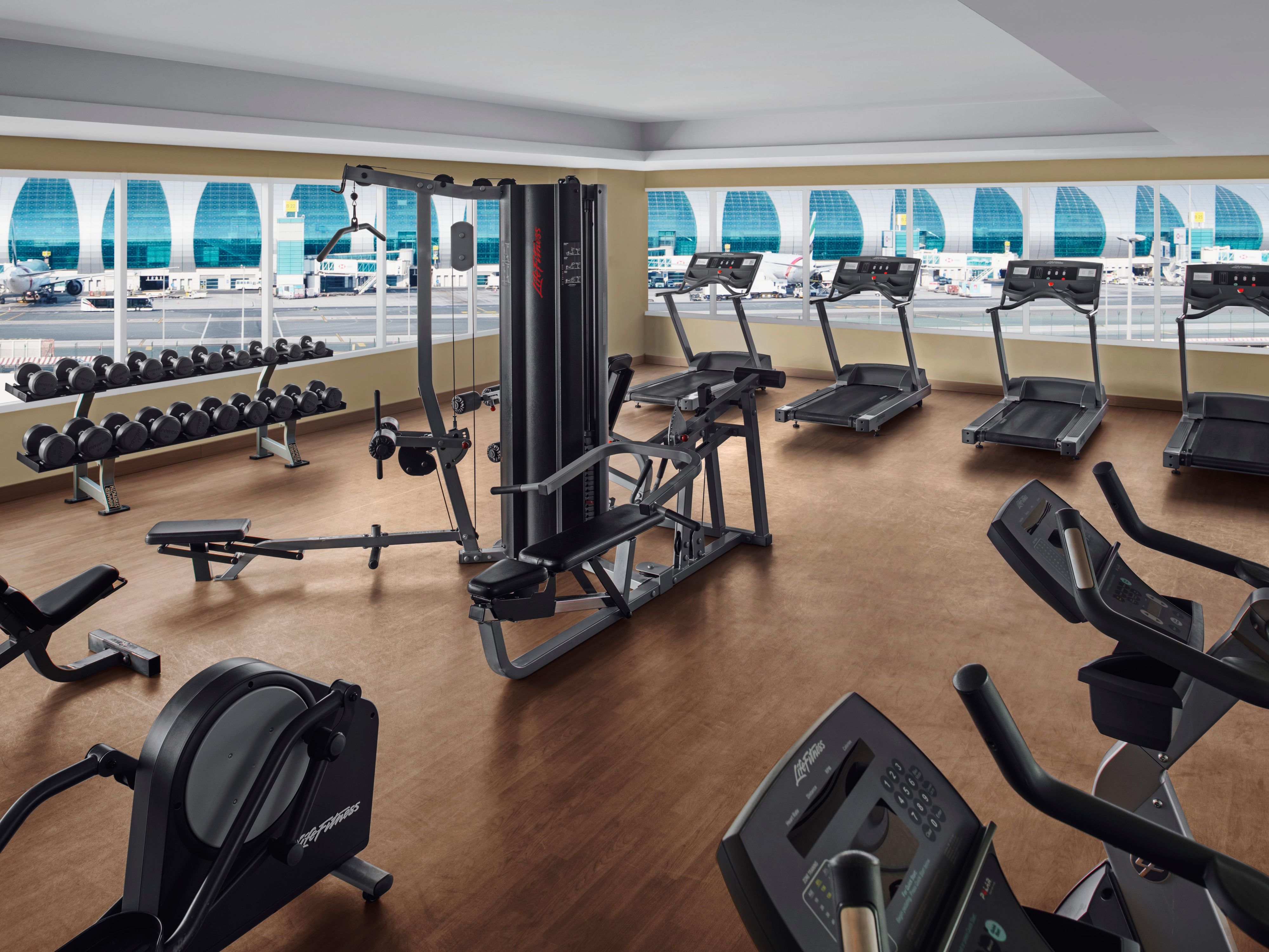 Our fitness room is perfect for a workout before starting your day
