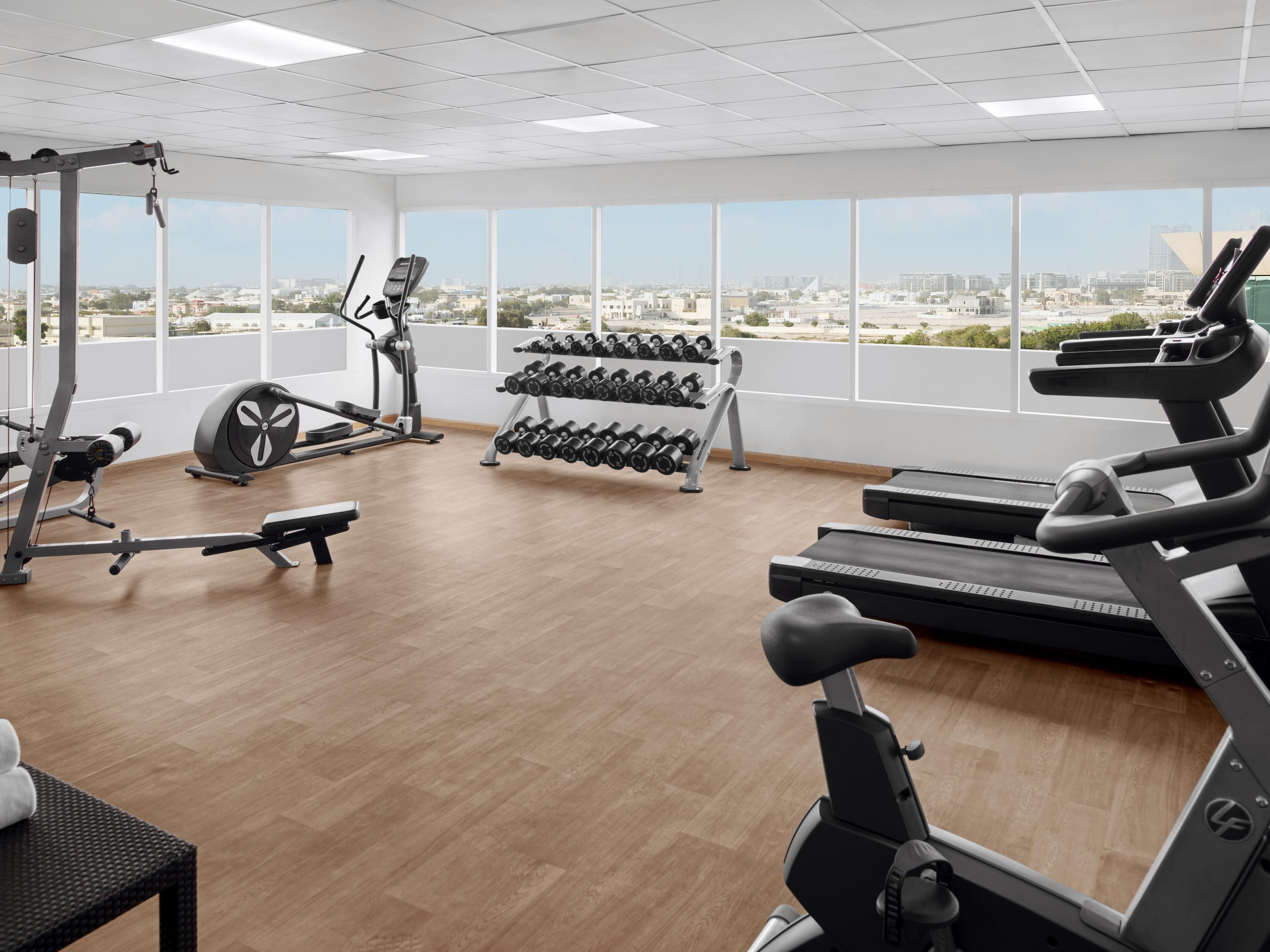 A 24/7 hour gym available during your stay