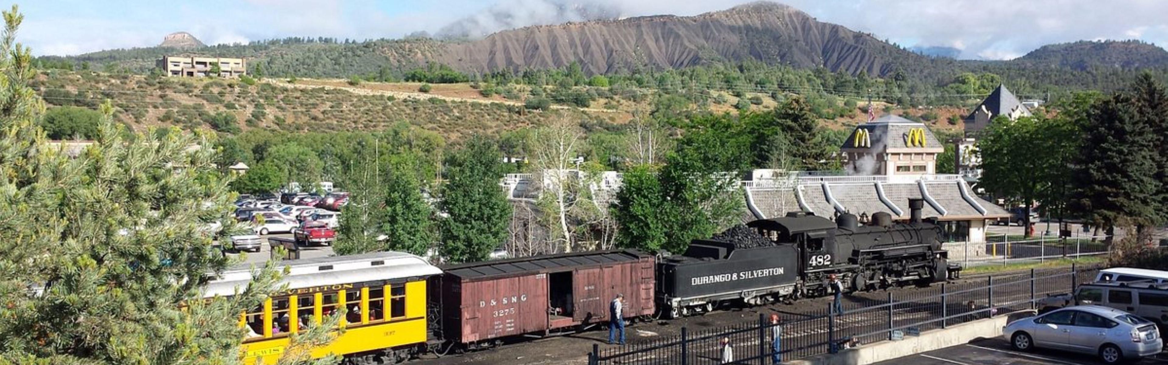 The Durango/Silverton Train against the San Juan Mountain Range!