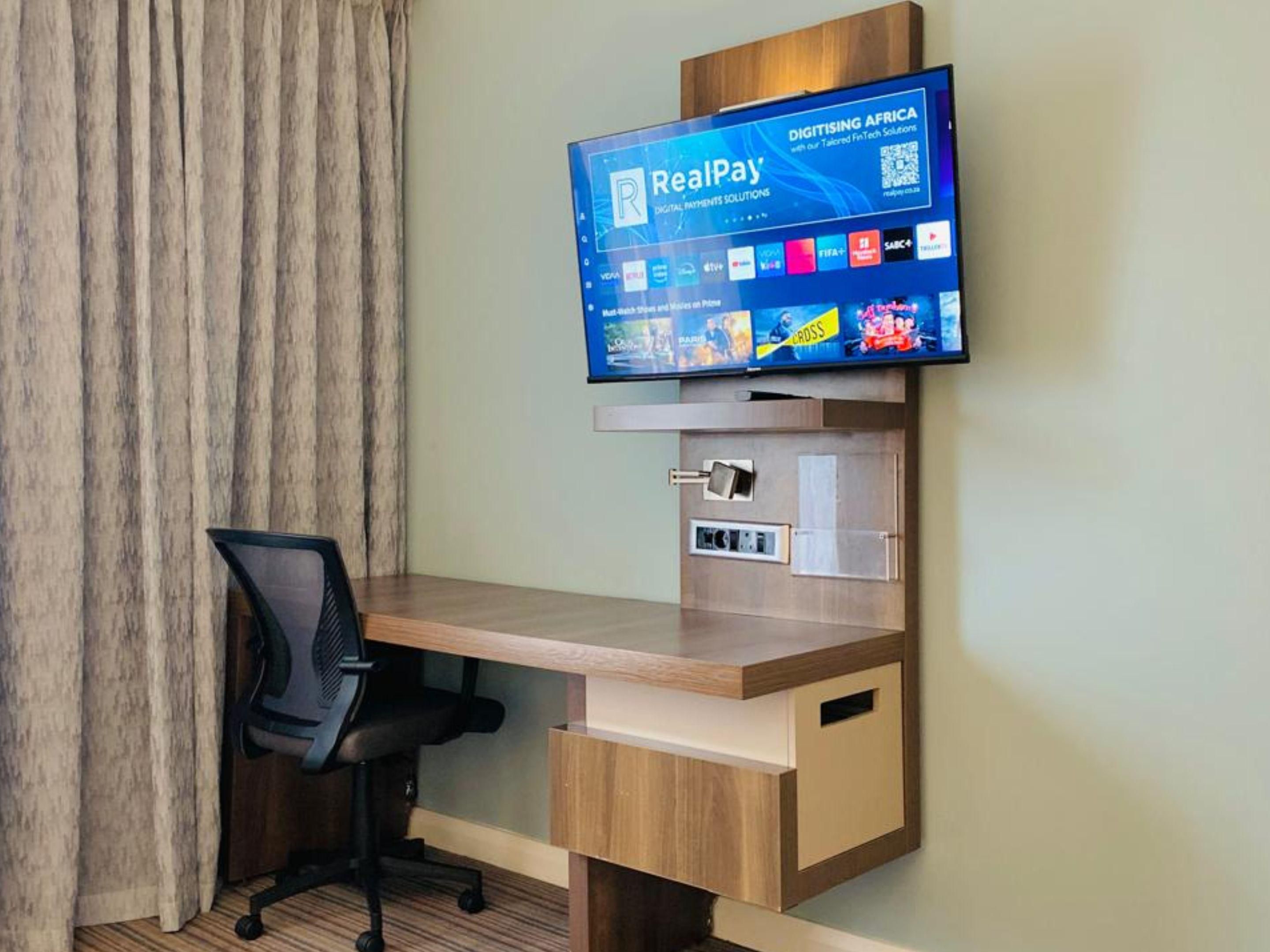 Say goodbye to limited hotel TV options. With our brand-new Smart TVs, you can stream Netflix and more, whenever you want. No need to watch what's on – pause, rewind, and enjoy freedom to stream your show on your time. Make your stay feel just like home!