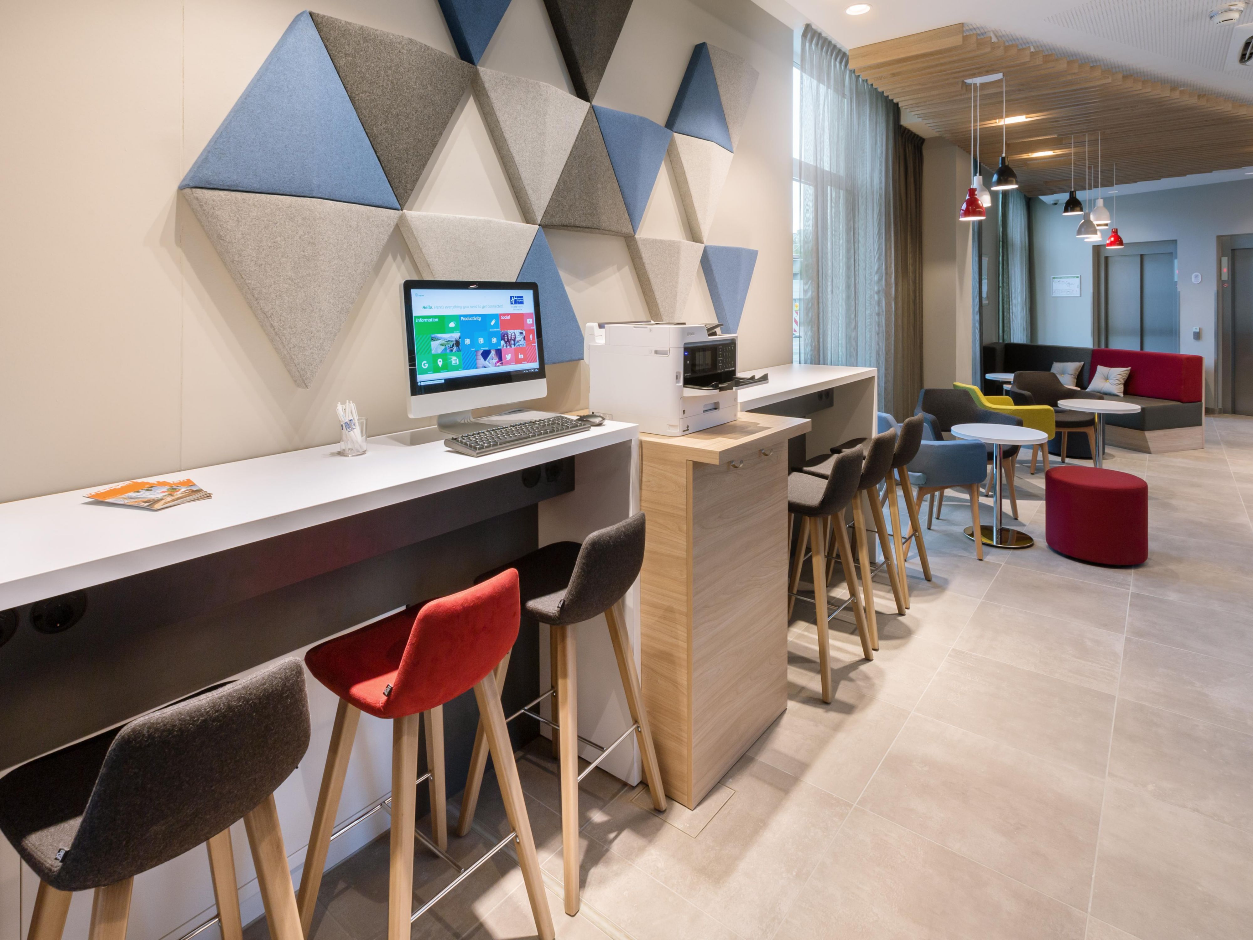 Click, print and work - use our business centre in the lobby.