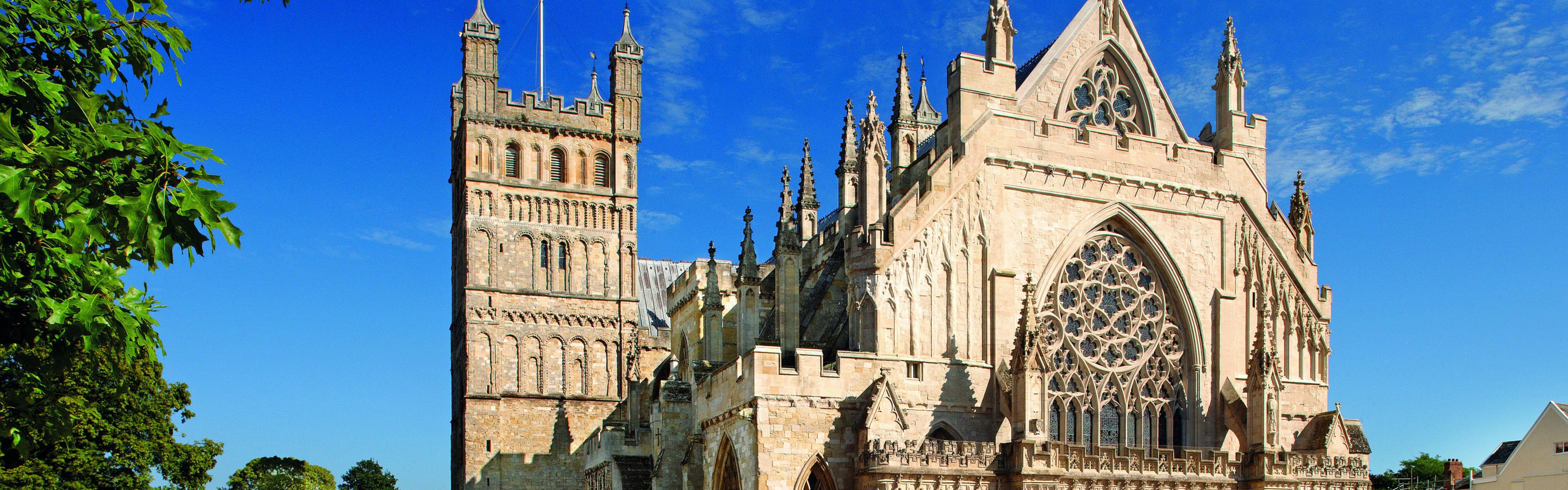 Exeter Cathedral is a 10-minute walk from our hotel
