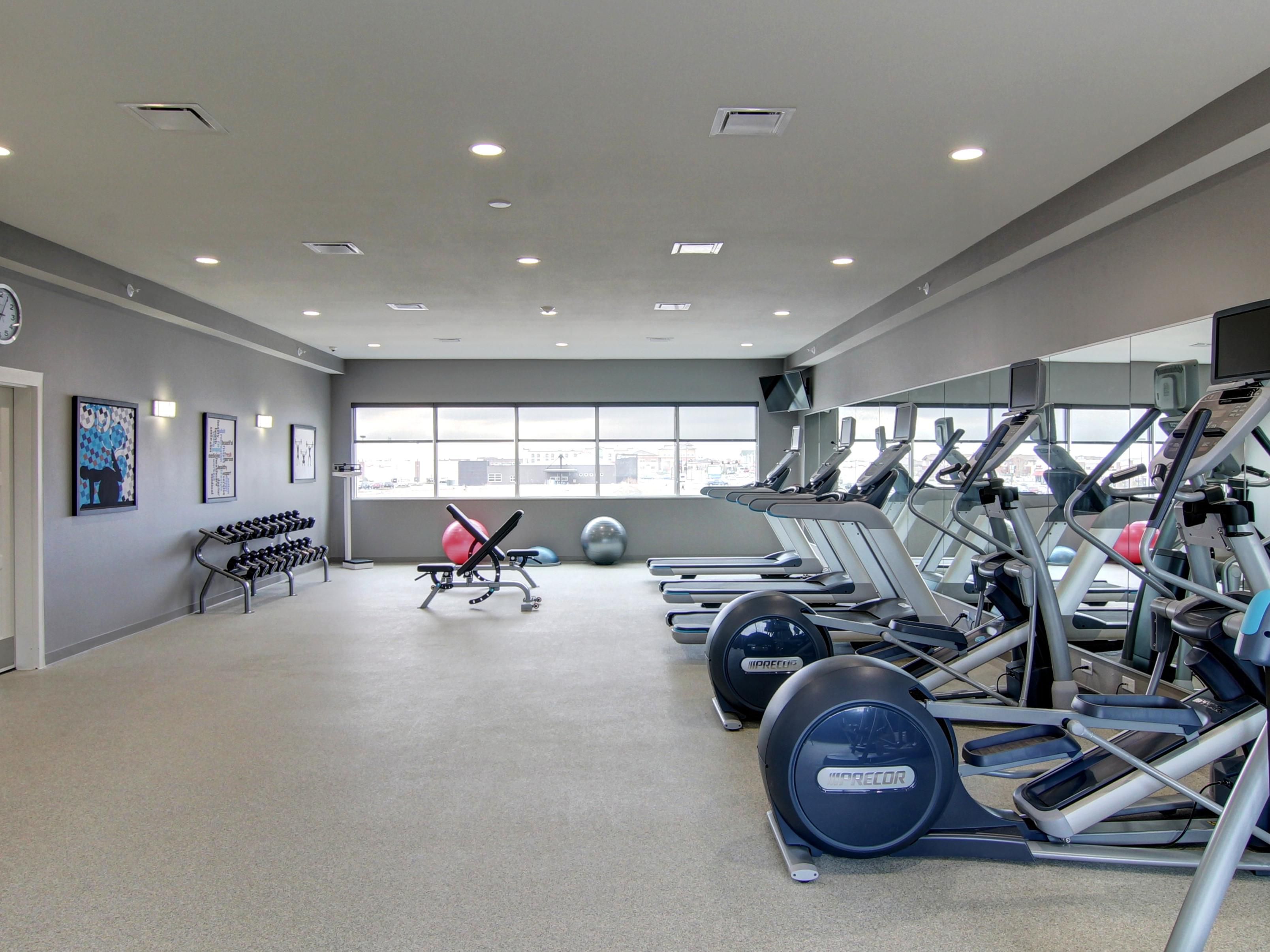 Our expansive updated fitness center is available 24/7 for guest to reach their fitness goals during travel!