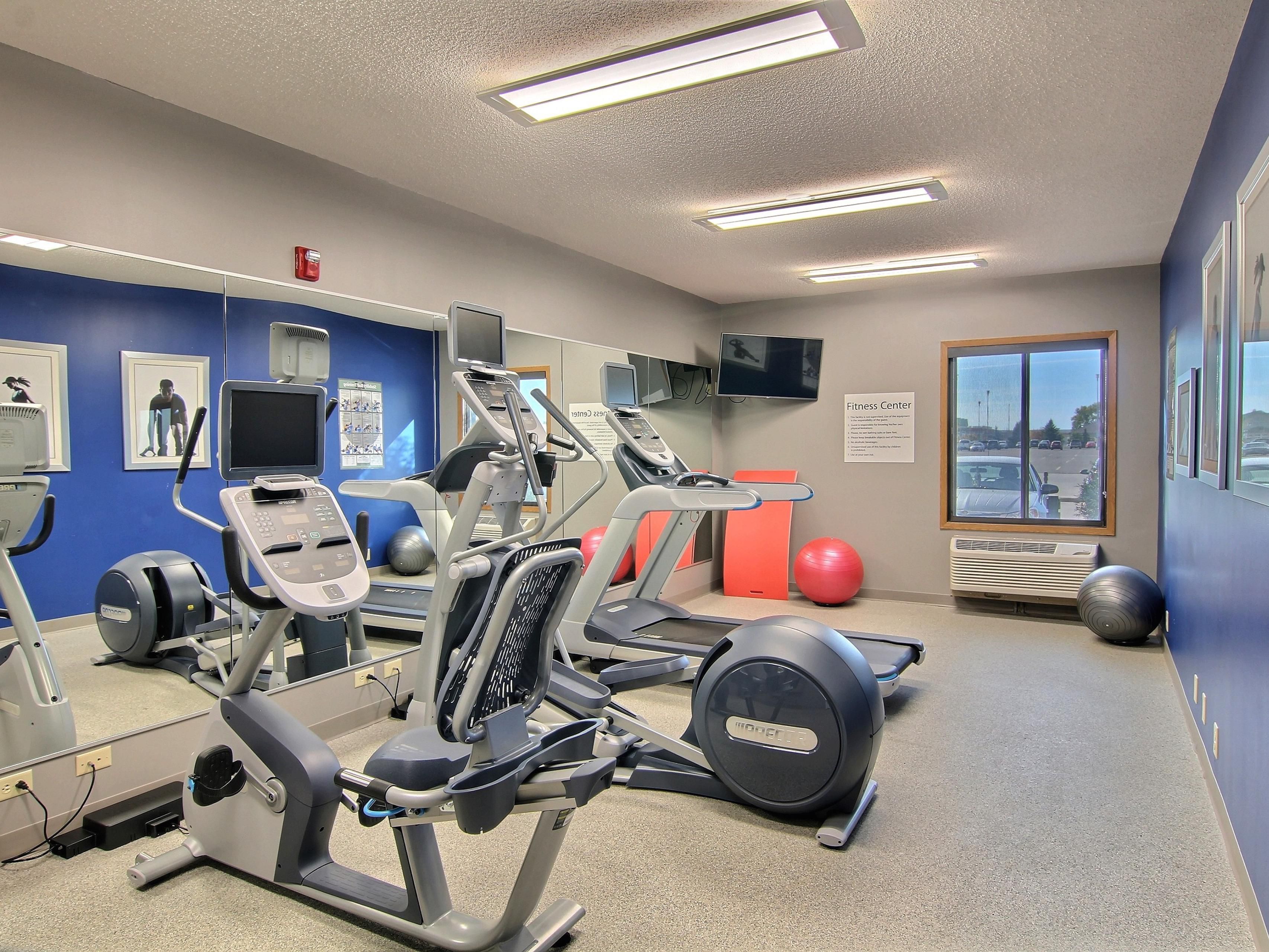 Our on-site fitness center is available 24/7 for guests to reach their fitness goals during travel!