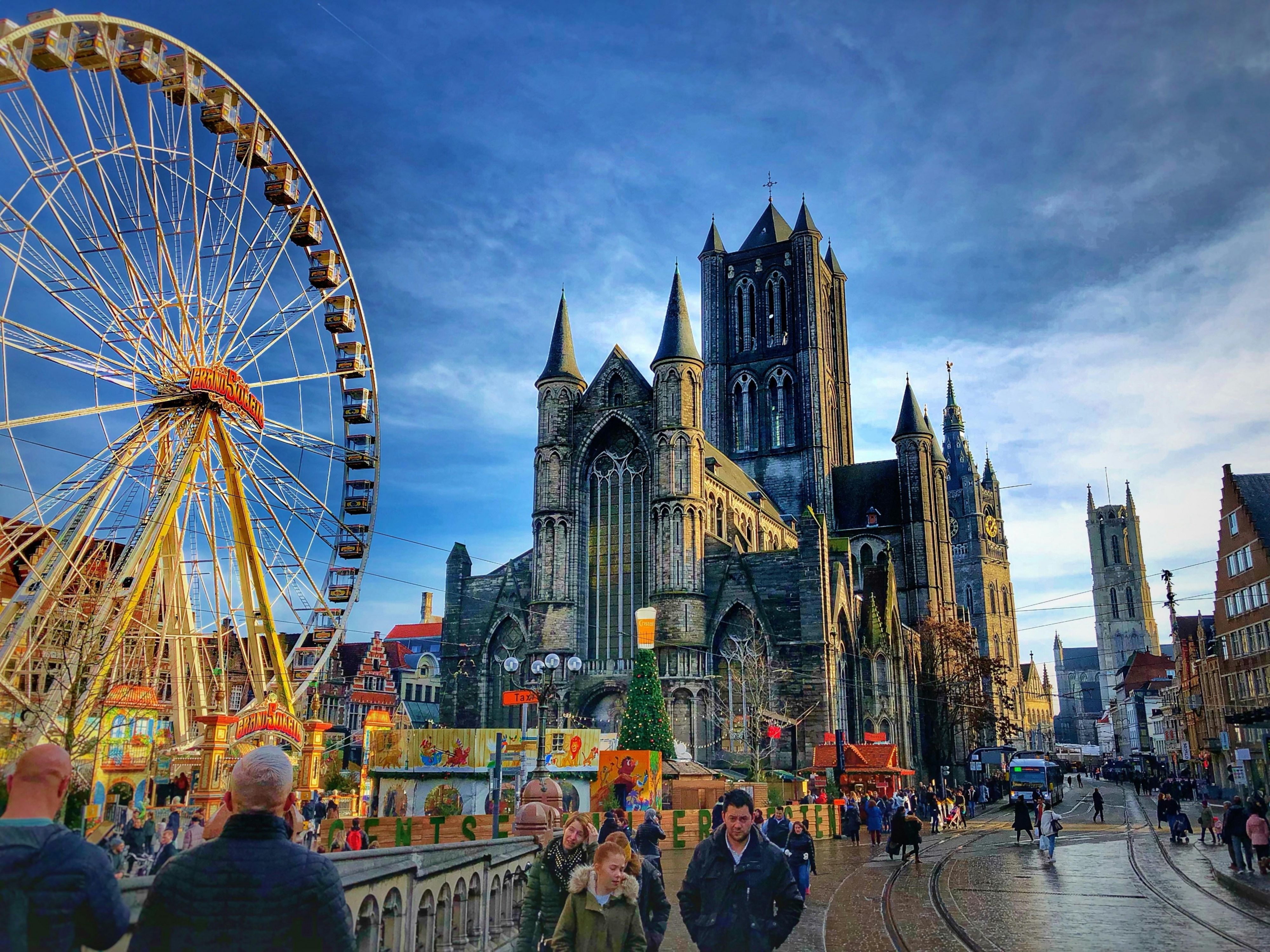 Ghent centre with attractions