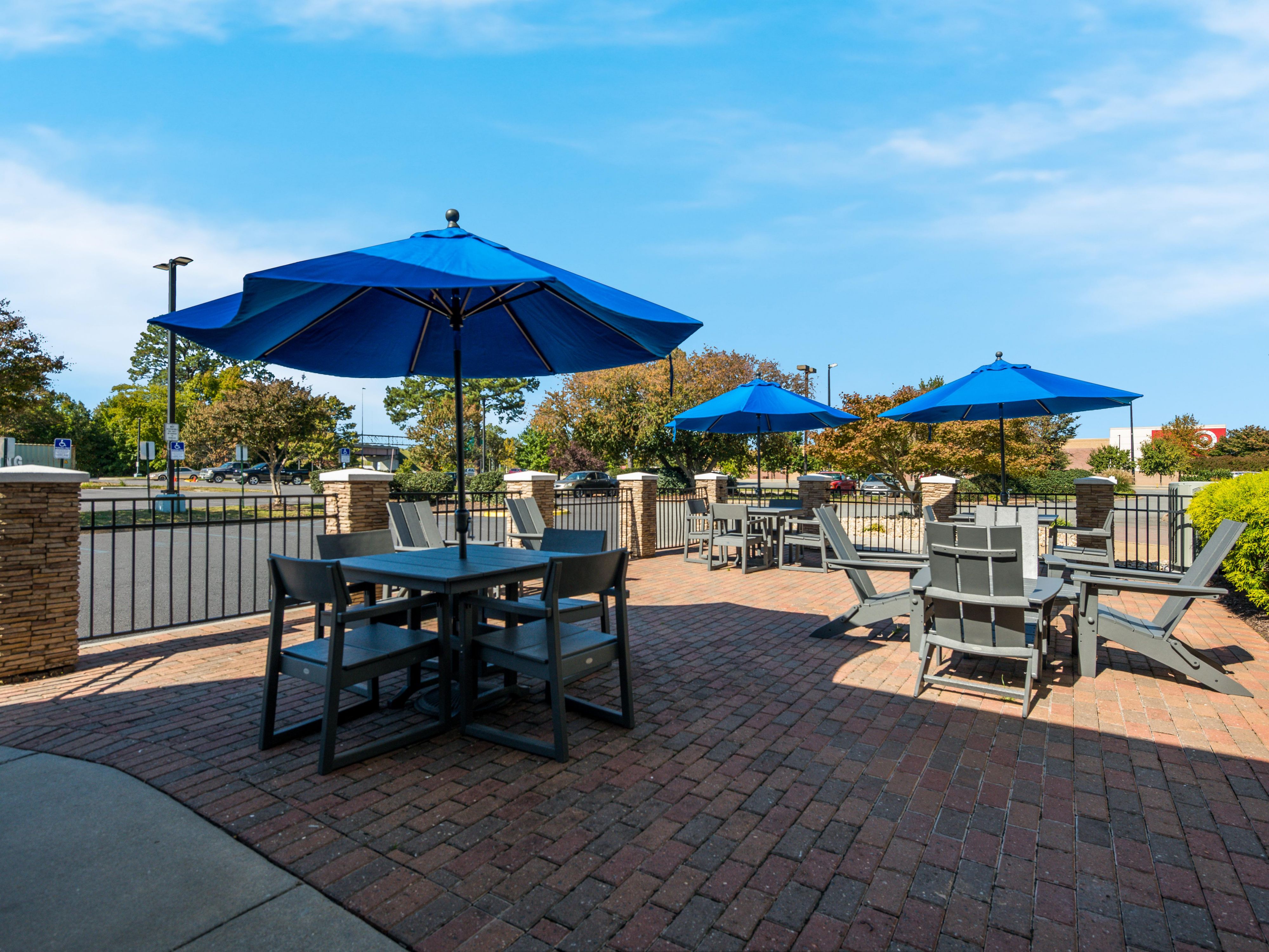 Breathe in the fresh air and recharge on our outdoor patio. 