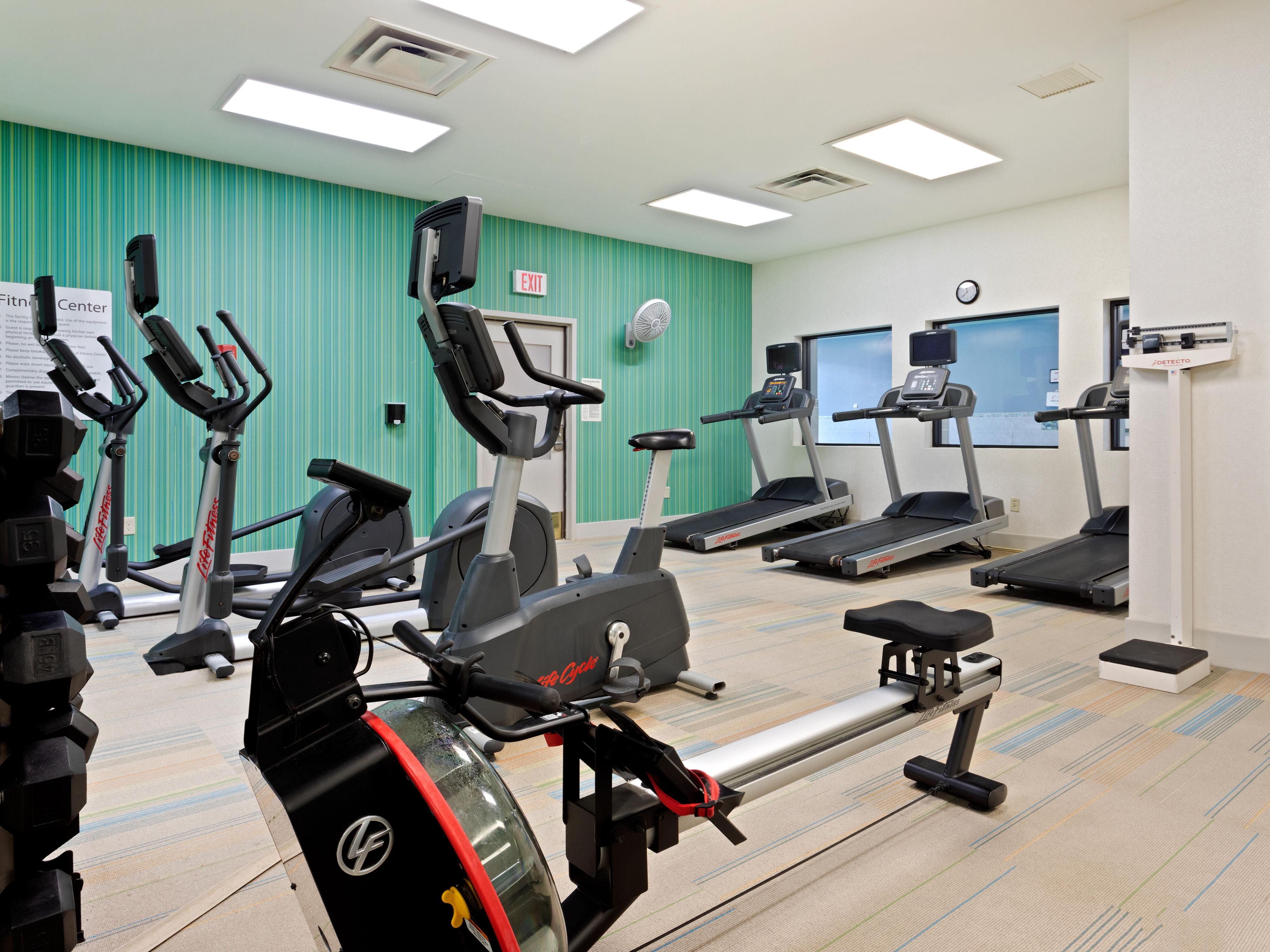 24-hour fitness center with modern equipment